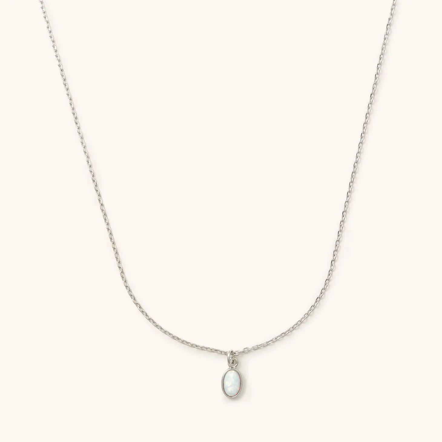 Dainty opal necklace deals
