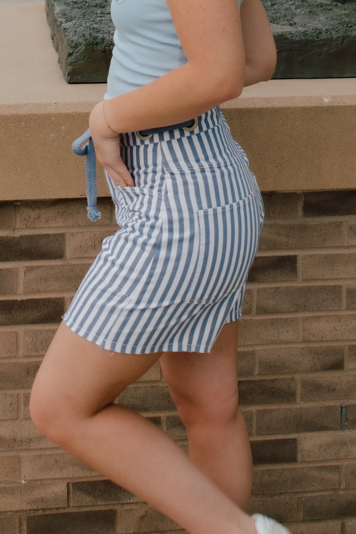 Griffin High Rise Denim Shorts