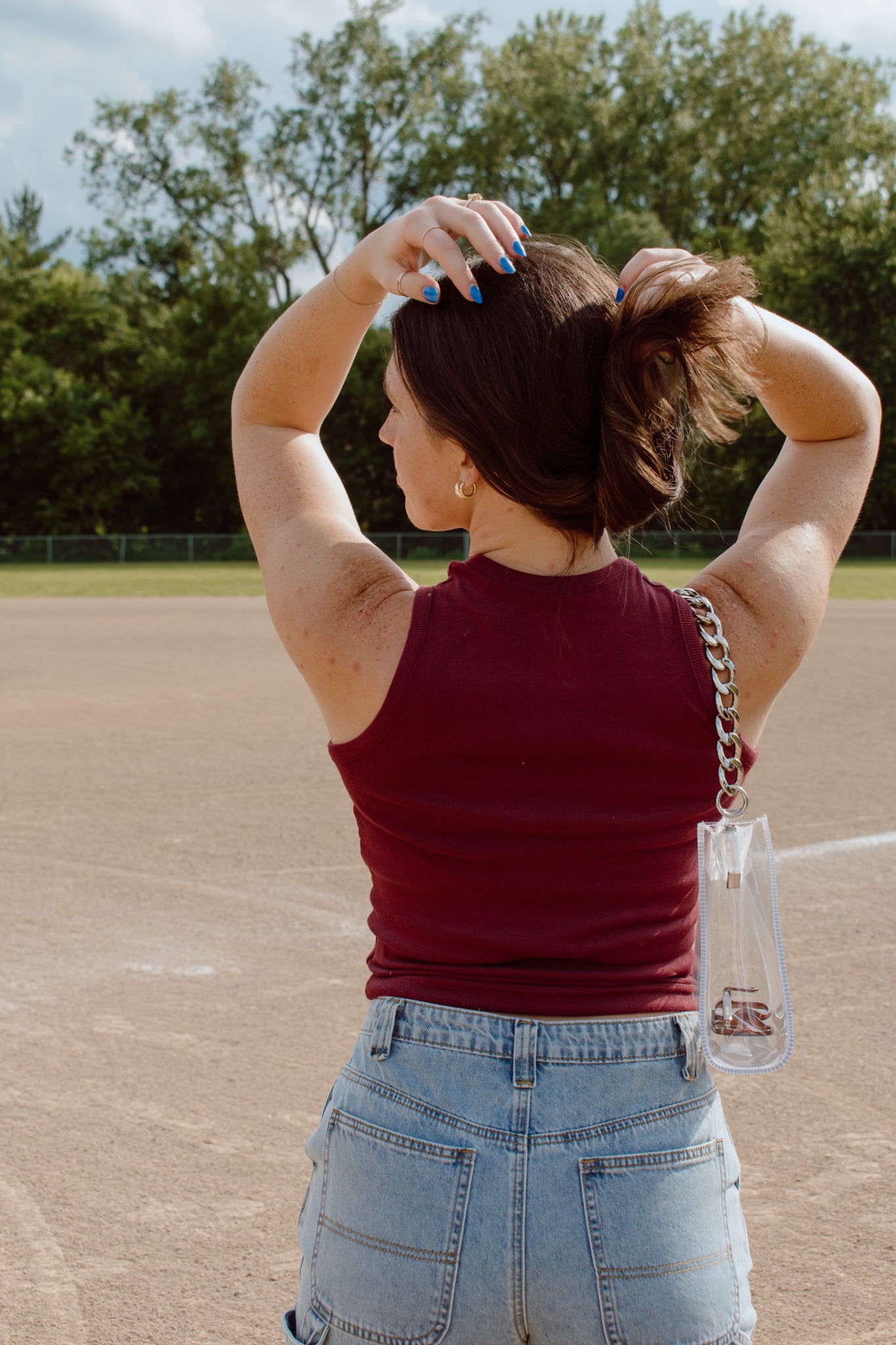 If Lost, Return to Omaha Ribbed Tank | Maroon