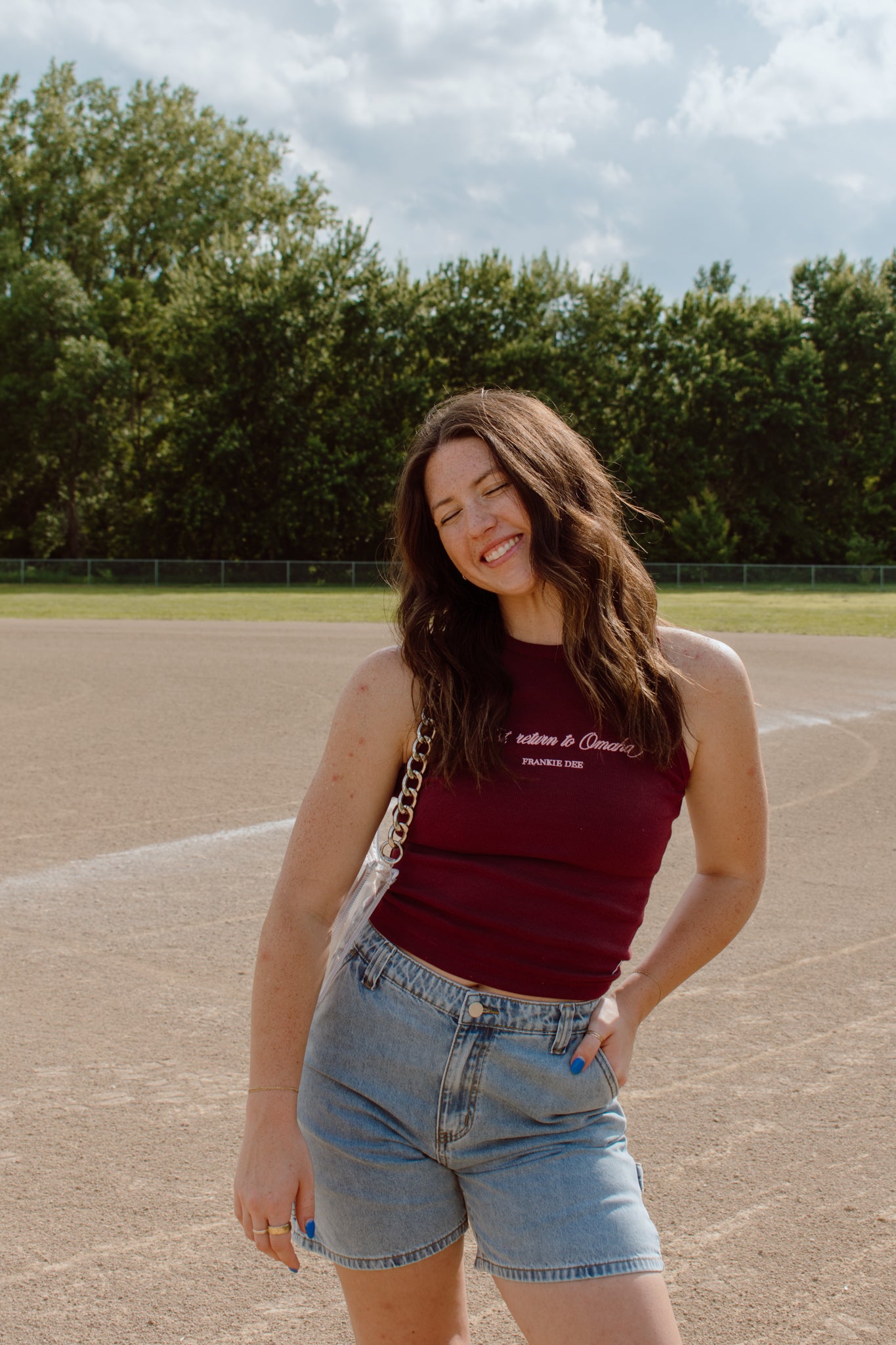 If Lost, Return to Omaha Ribbed Tank | Maroon