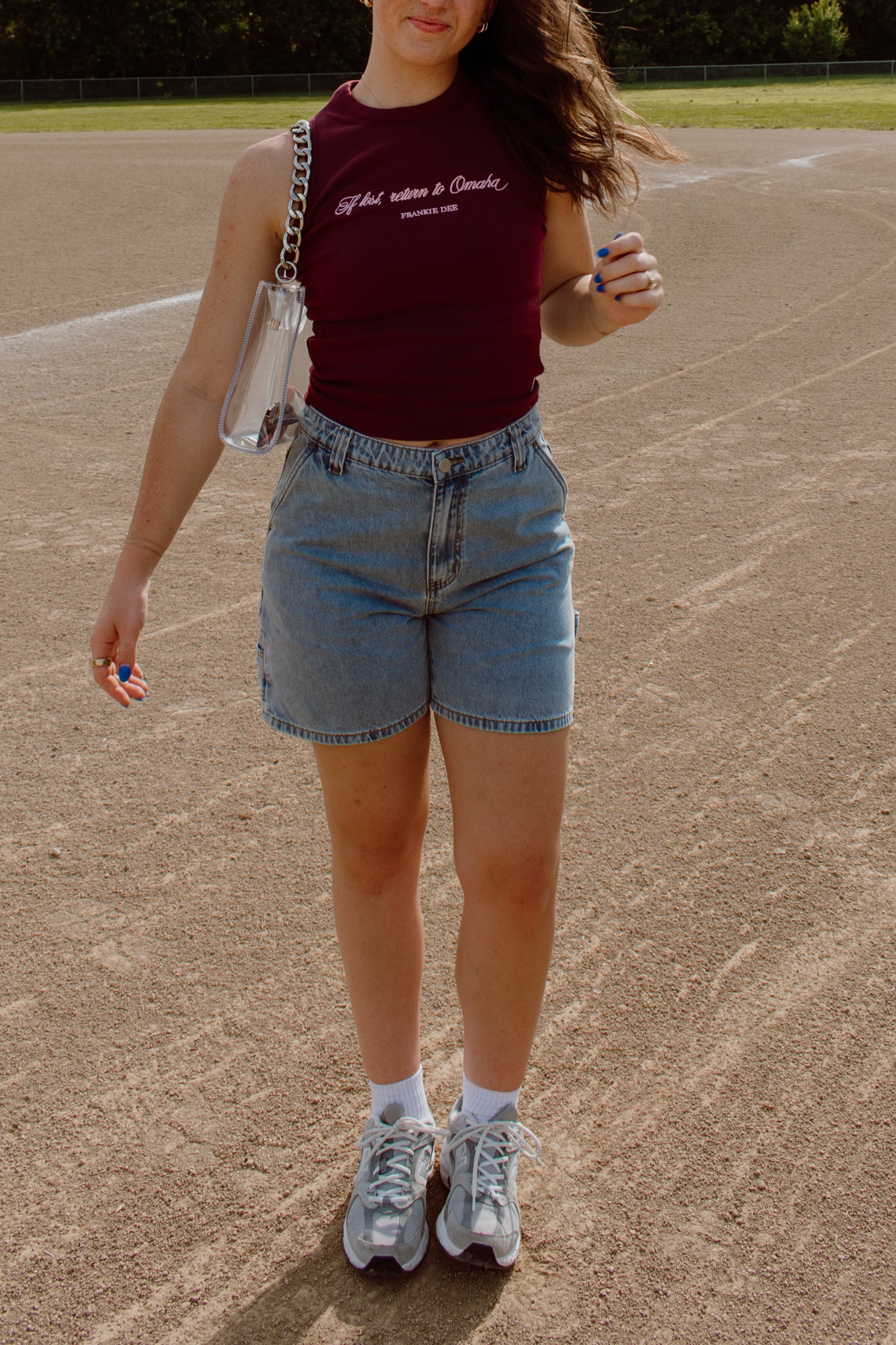 If Lost, Return to Omaha Ribbed Tank | Maroon