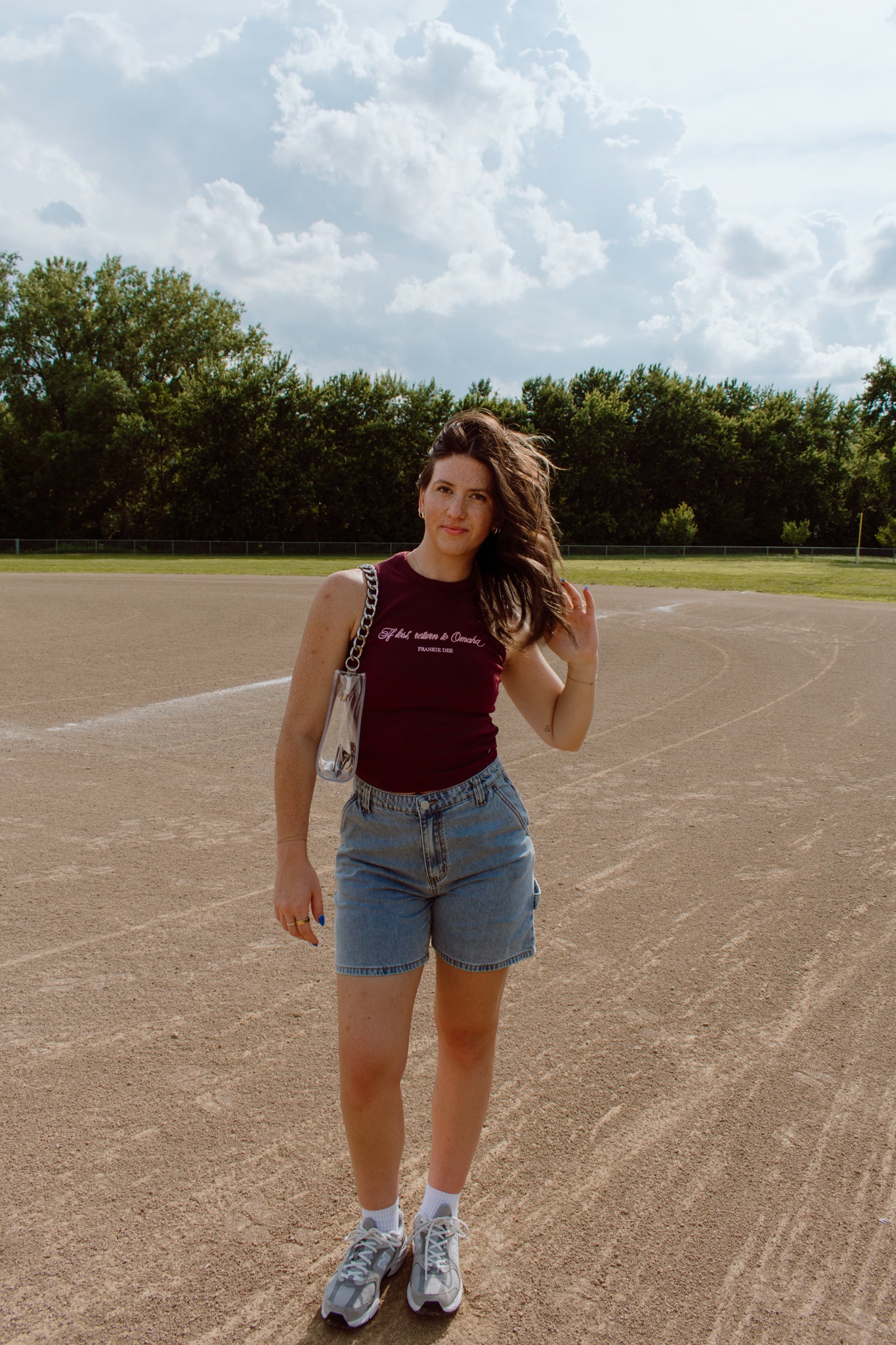 If Lost, Return to Omaha Ribbed Tank | Maroon
