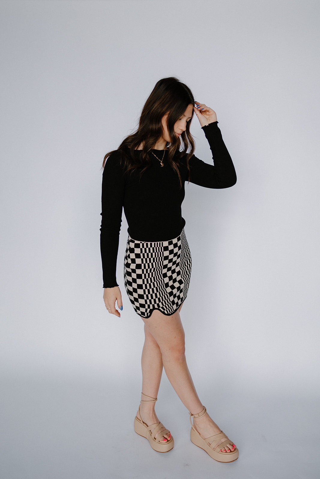 Billie Checkered Mini Skirt