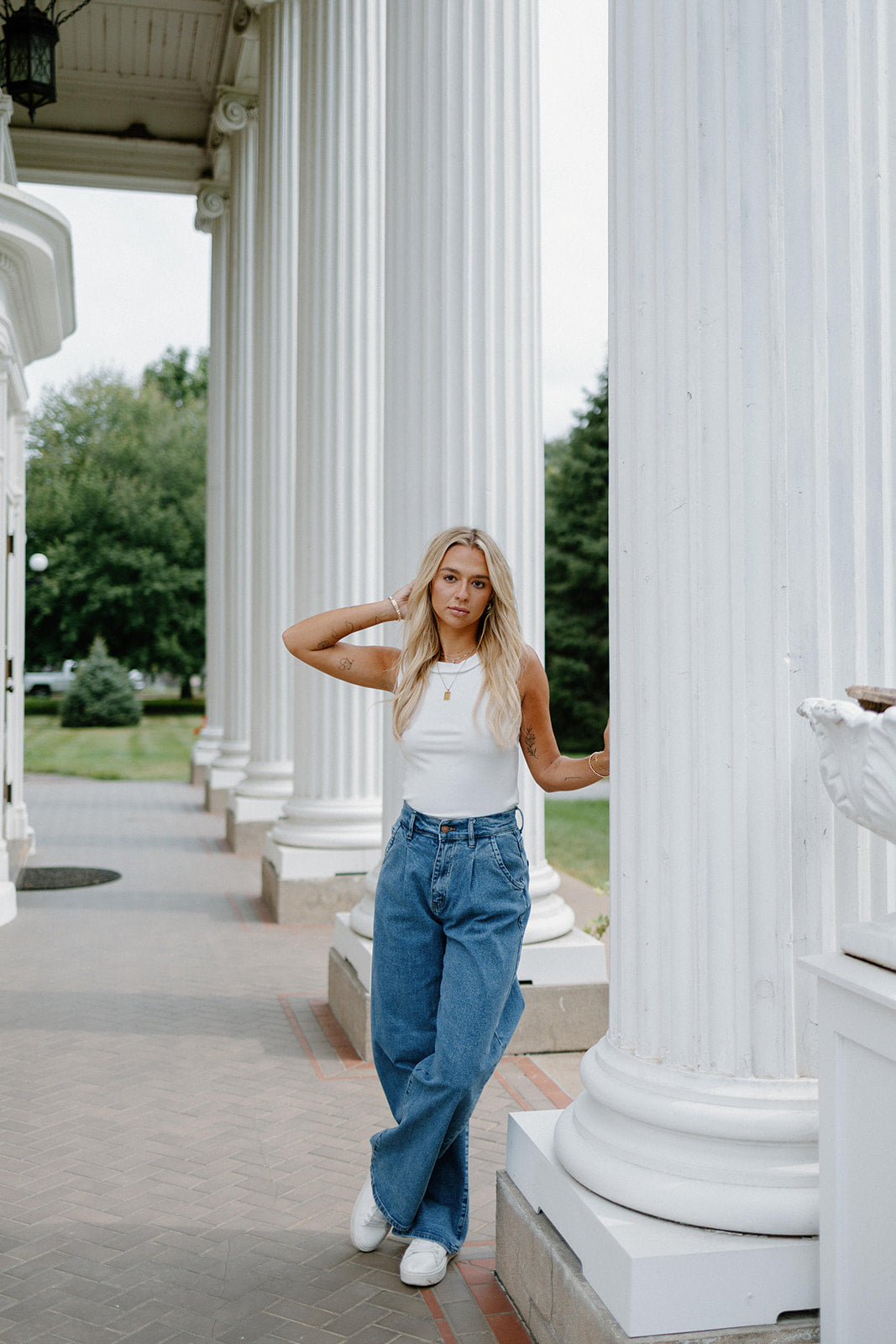 High Class Pleated Wide Leg Jeans