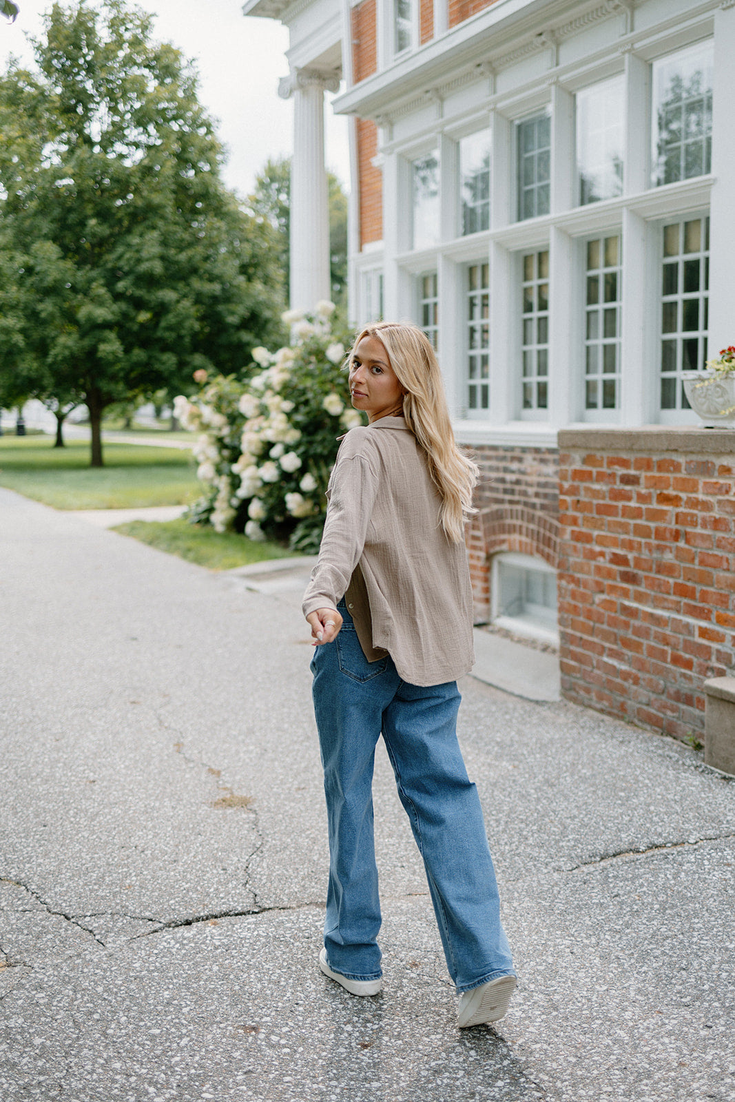 High Class Pleated Wide Leg Jeans