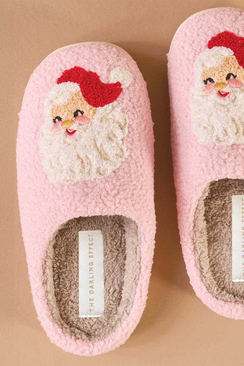 Pink Santa Slippers