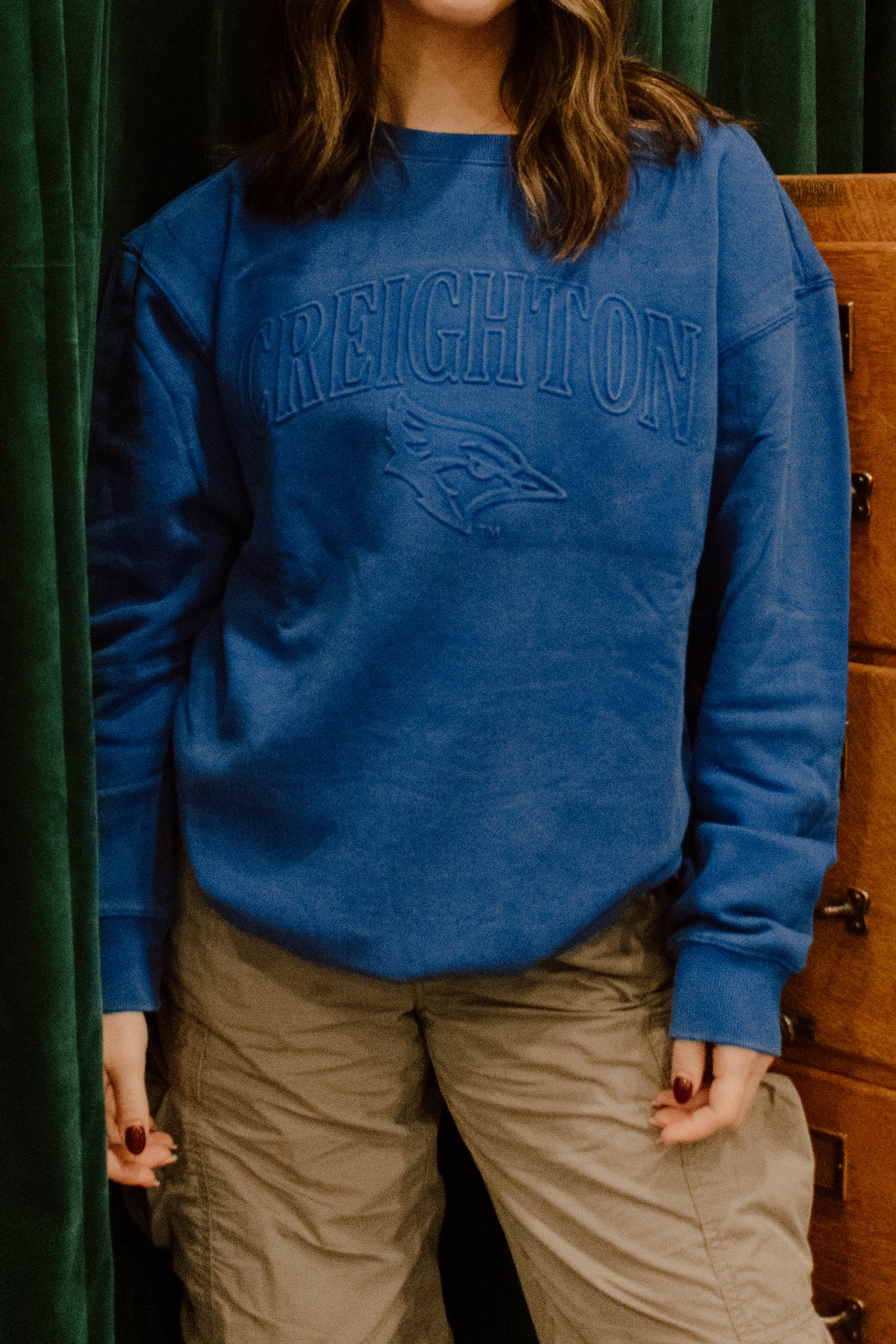 Creighton Embossed Crewneck