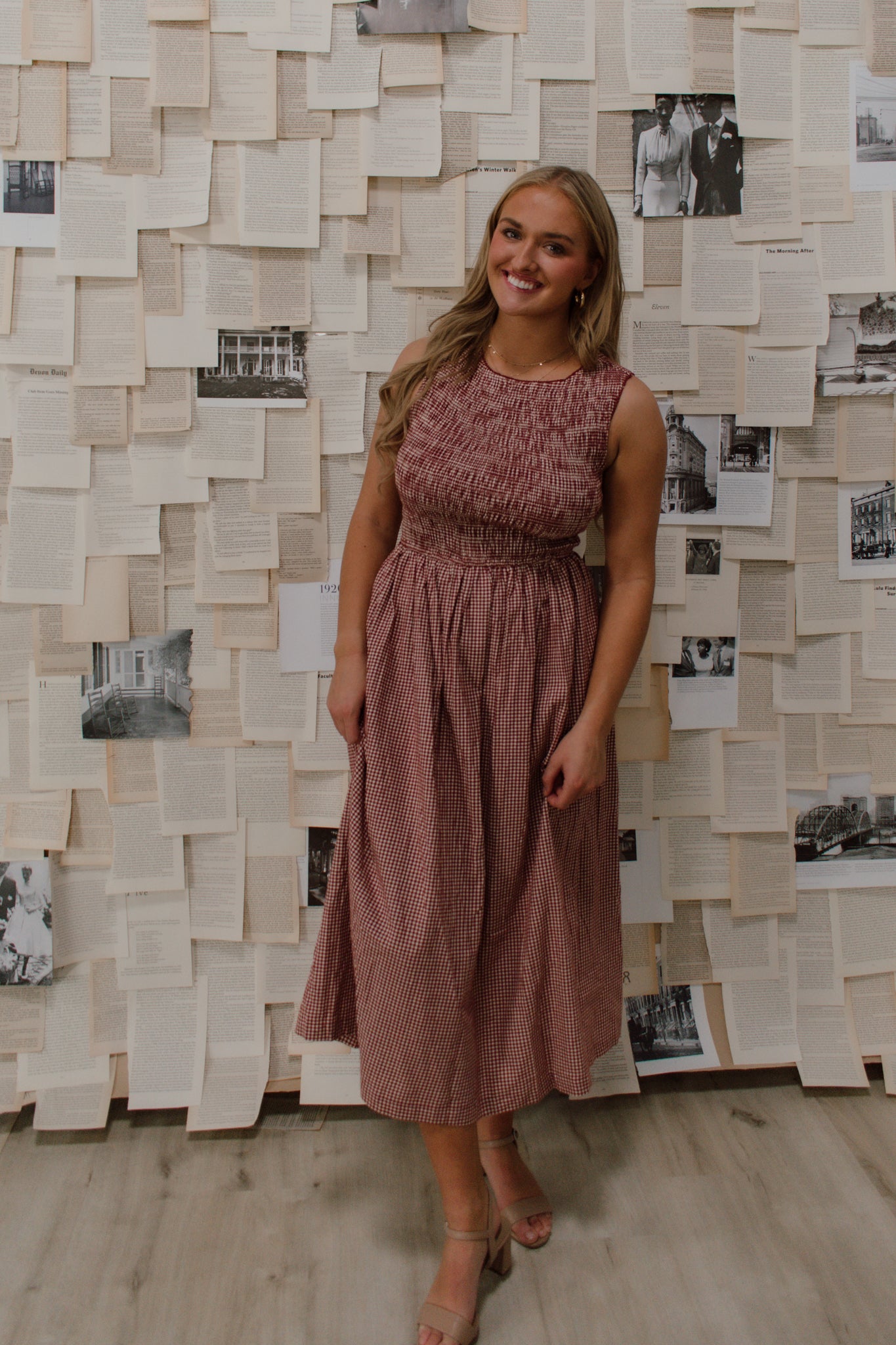 Charlotte Gingham Midi Dress