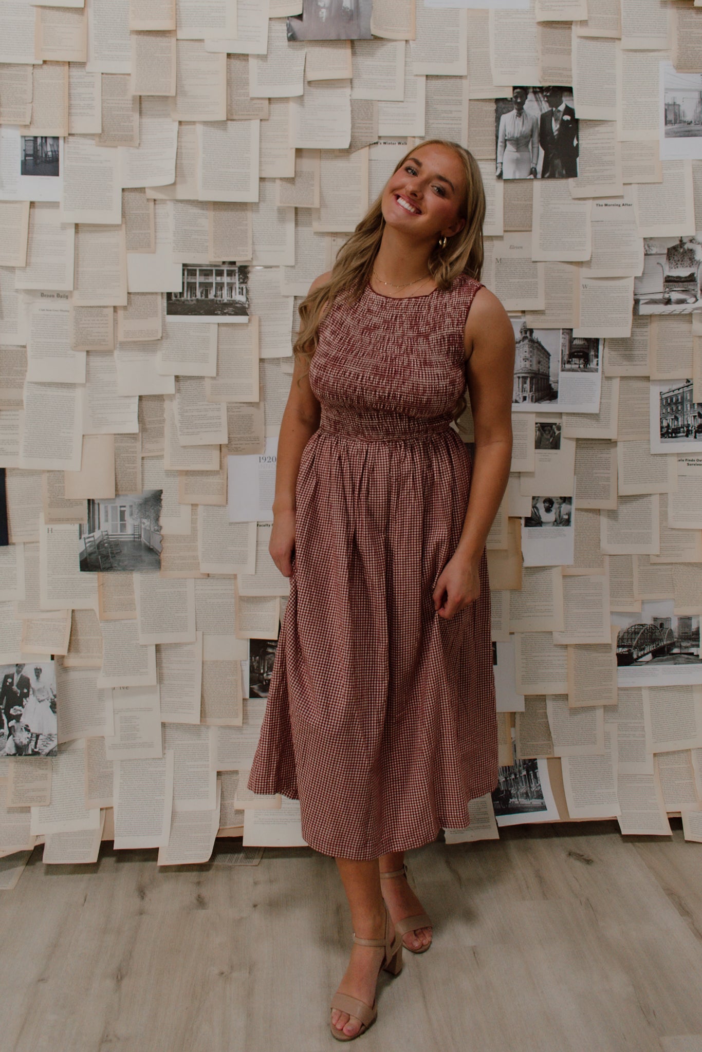 Charlotte Gingham Midi Dress