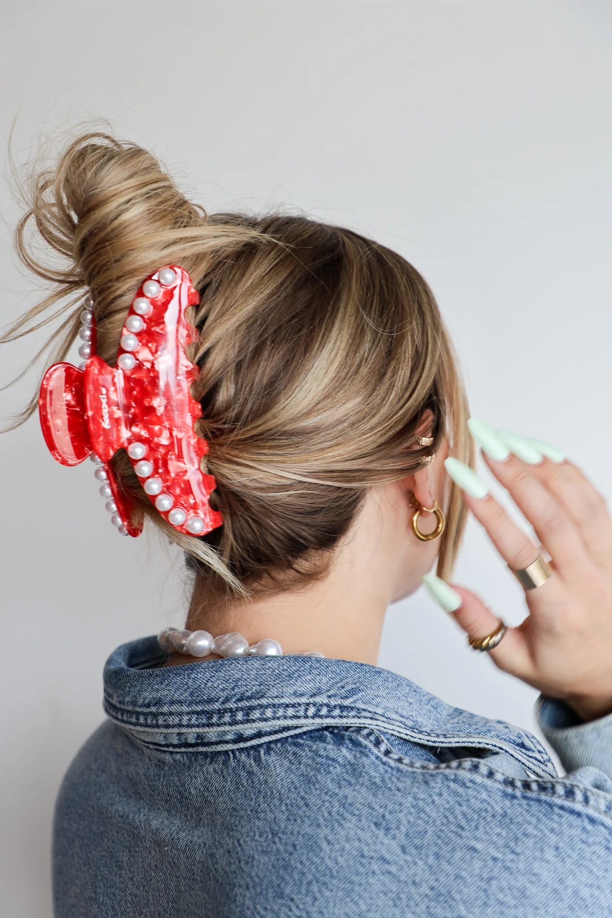 Tortoise Red Pearl Claw - Oversized