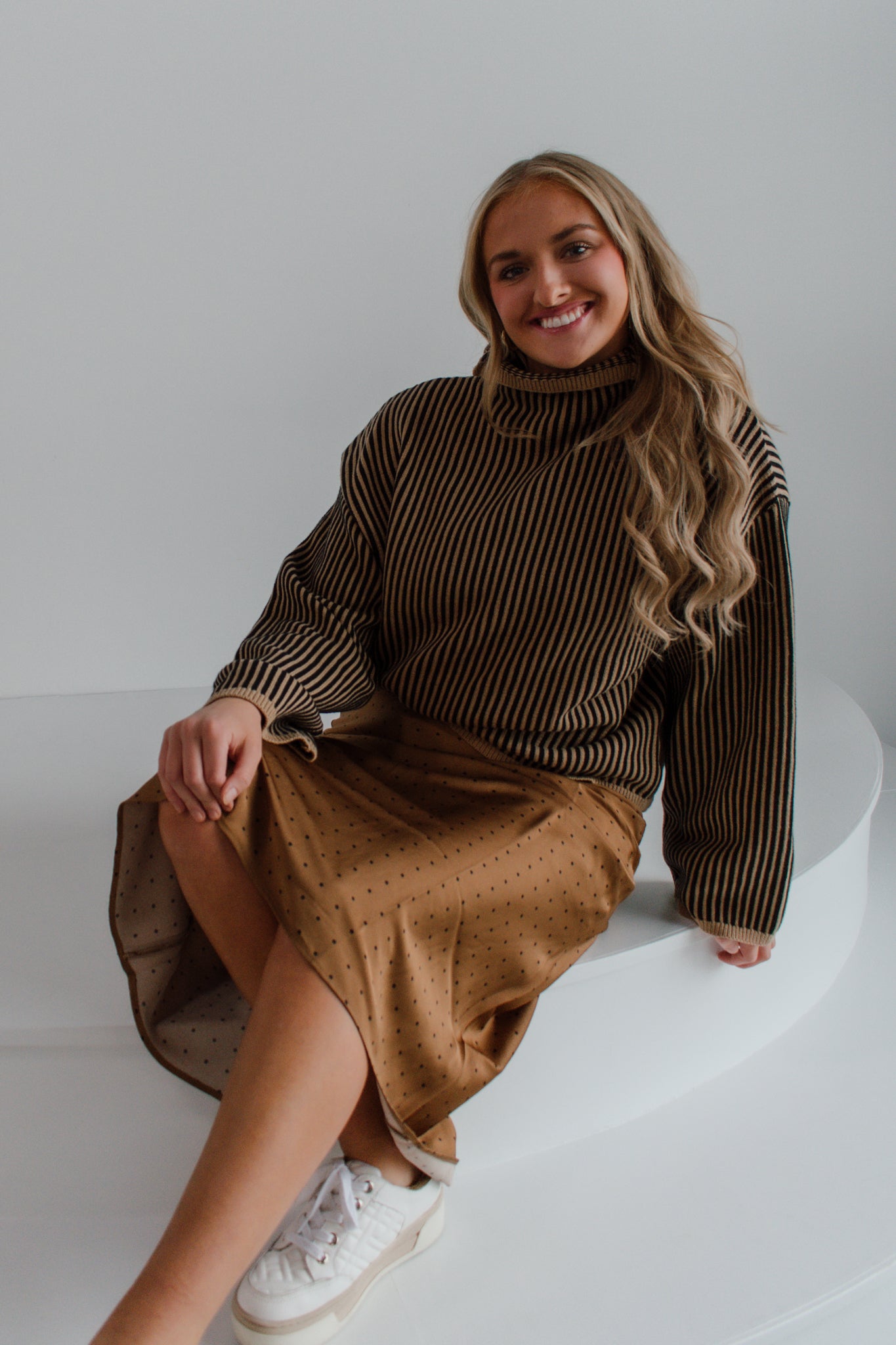 Spiced Spot Midi Skirt