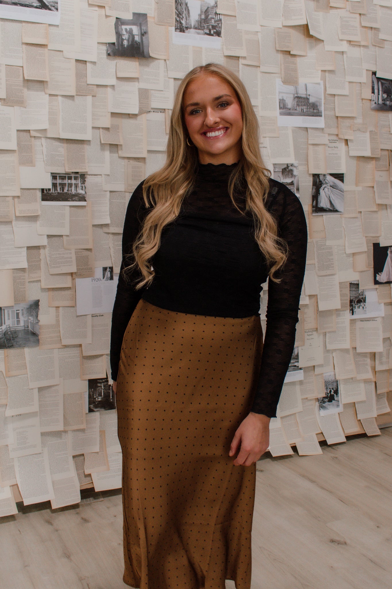 Spiced Spot Midi Skirt