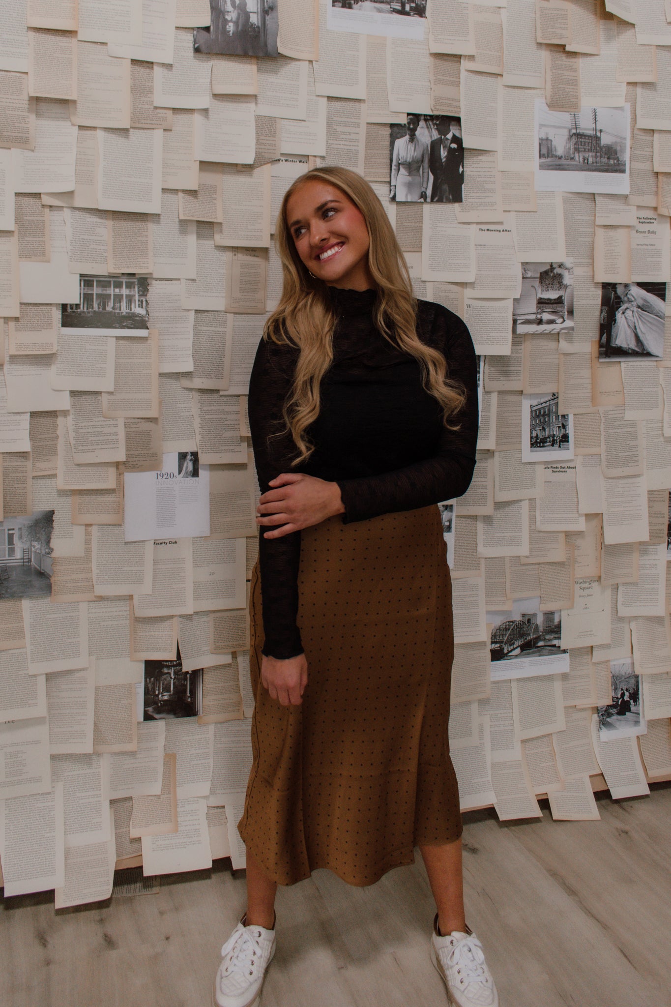 Spiced Spot Midi Skirt