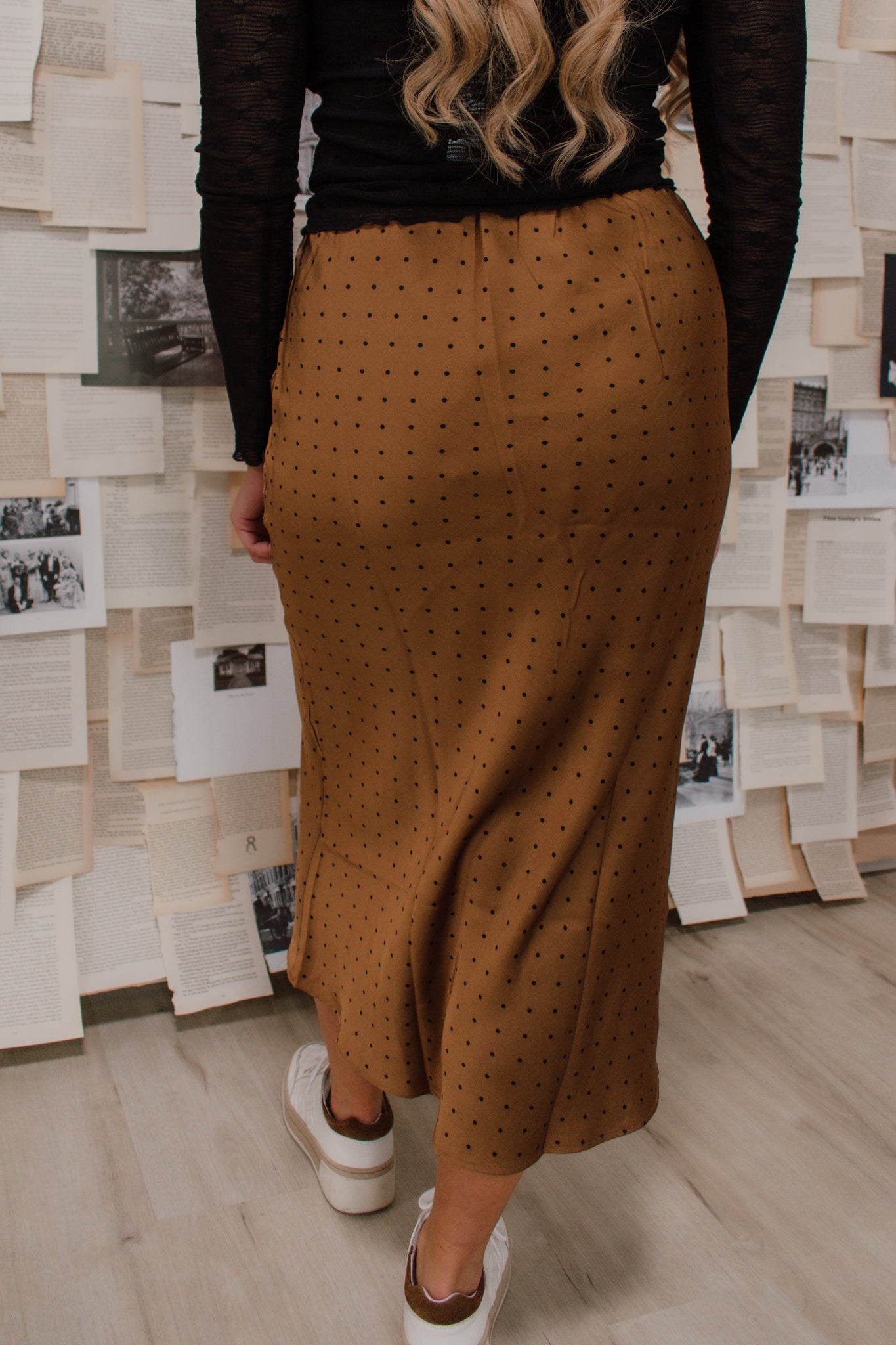 Spiced Spot Midi Skirt
