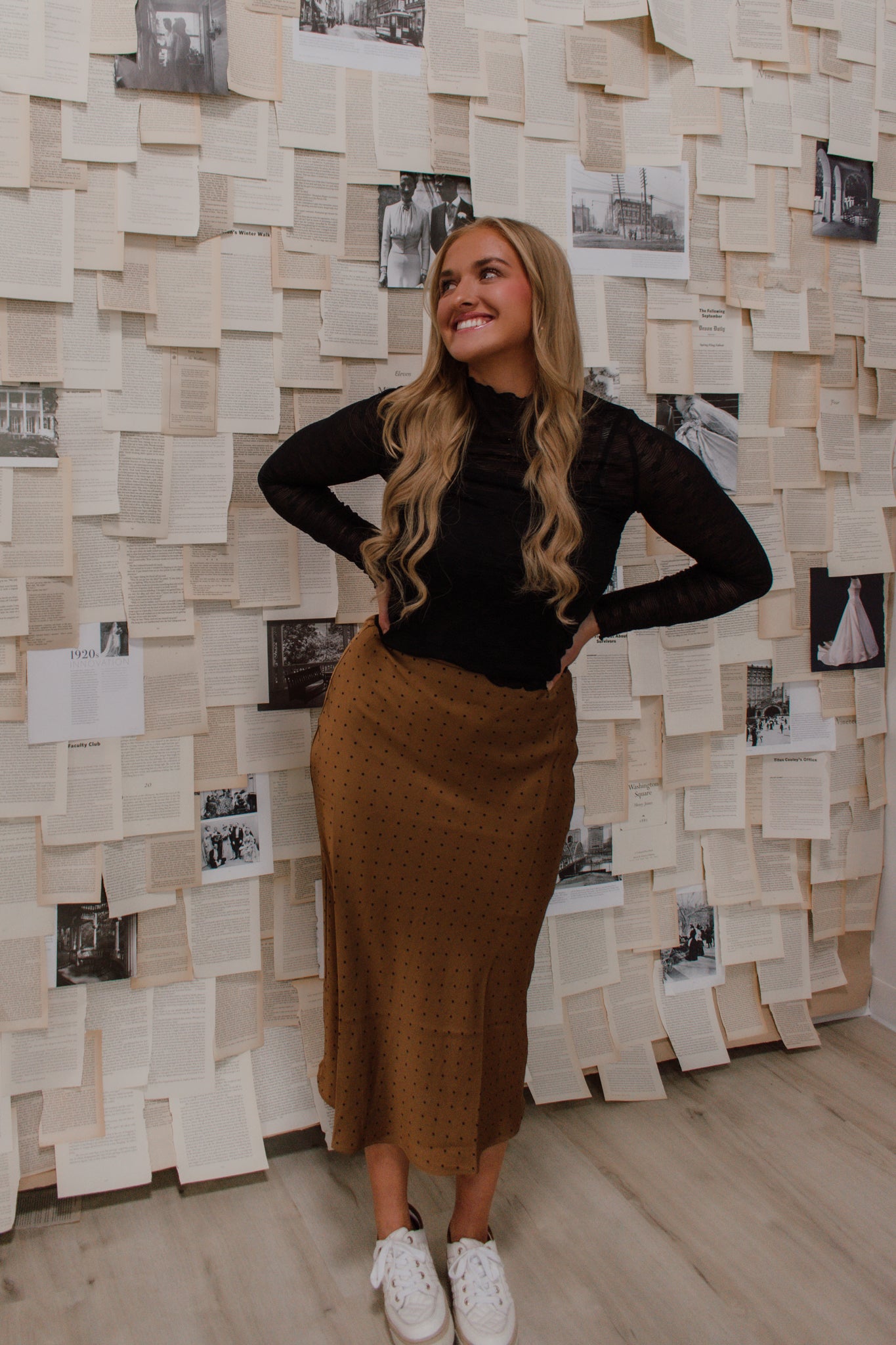 Spiced Spot Midi Skirt