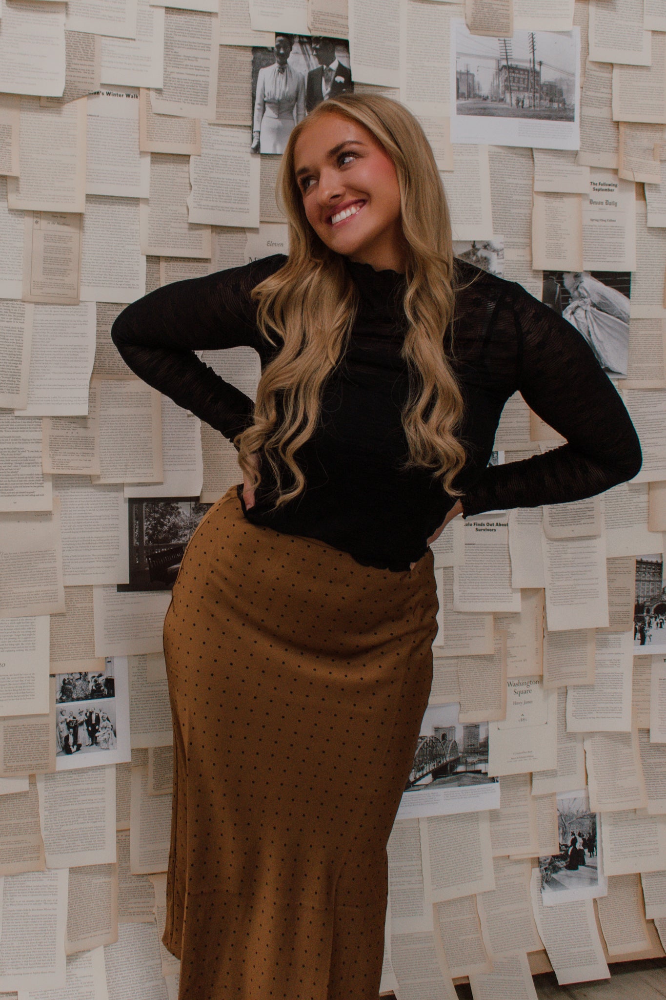 Spiced Spot Midi Skirt