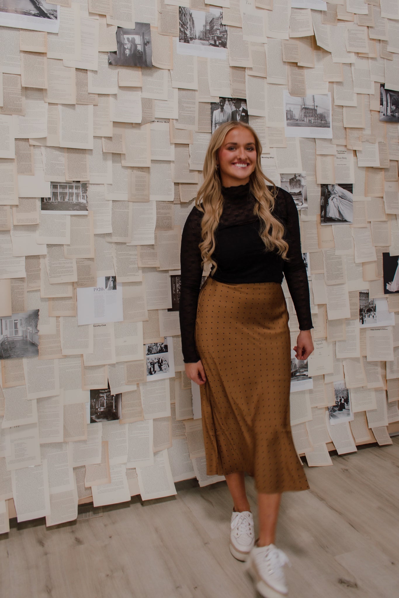 Spiced Spot Midi Skirt