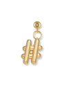 Gold Number Grip Charms