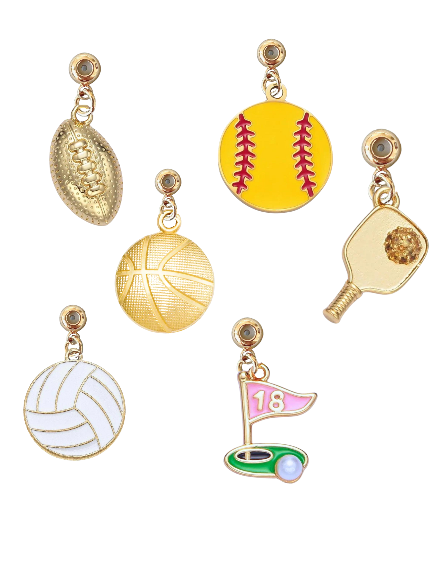 Initial Bar Sport Drop Charms