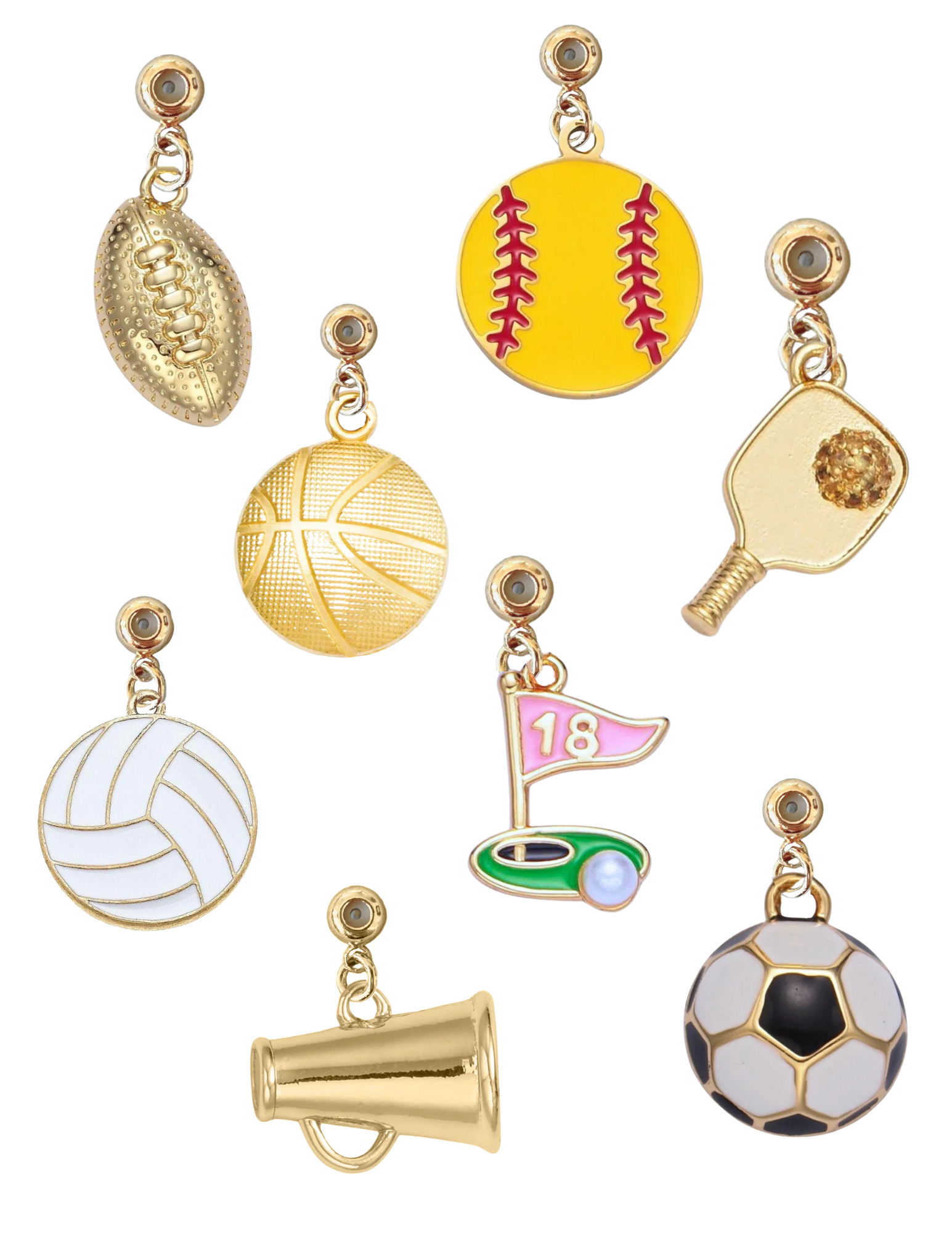 Initial Bar Sport Drop Charms