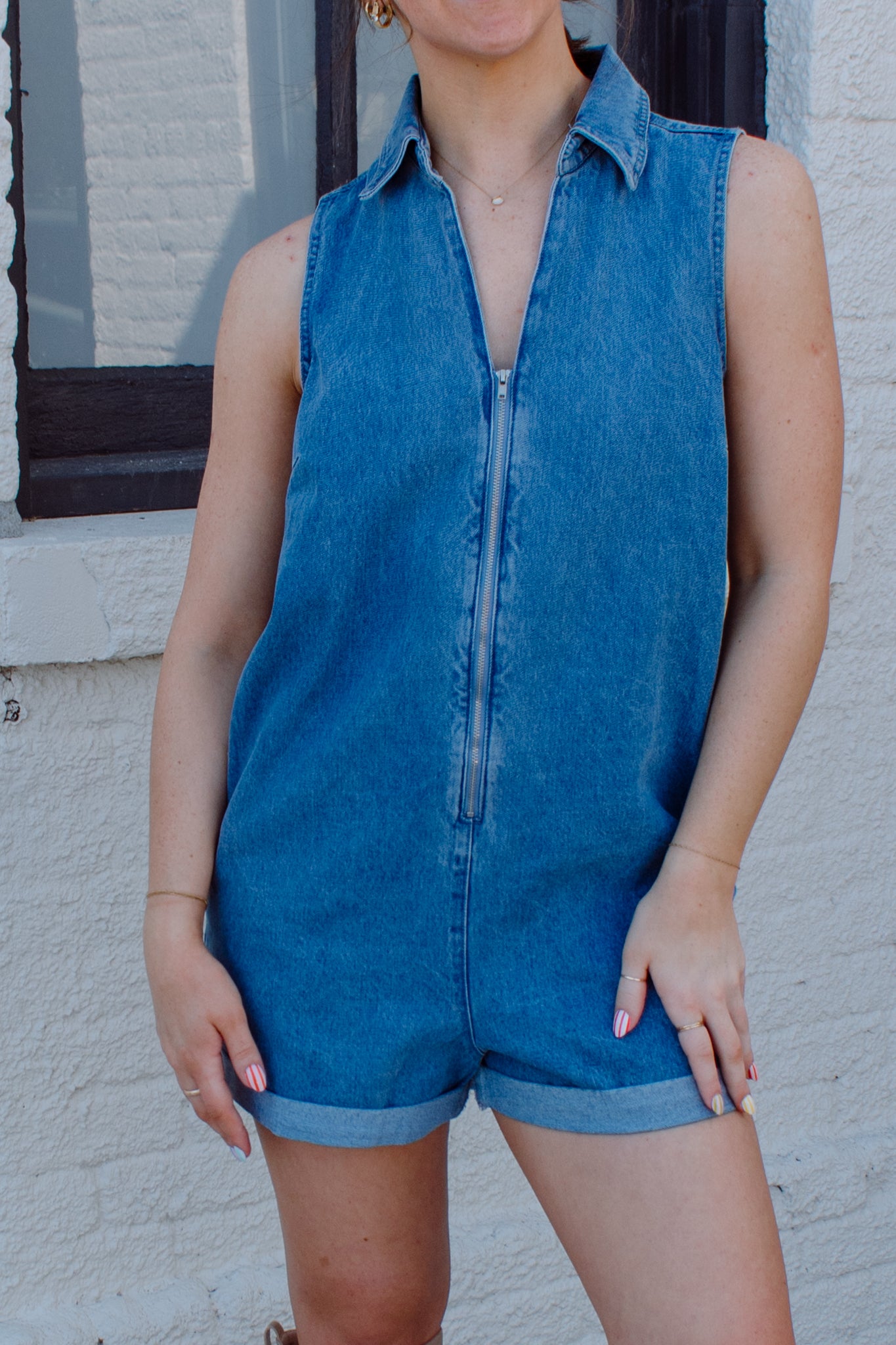 Eloise Denim Romper