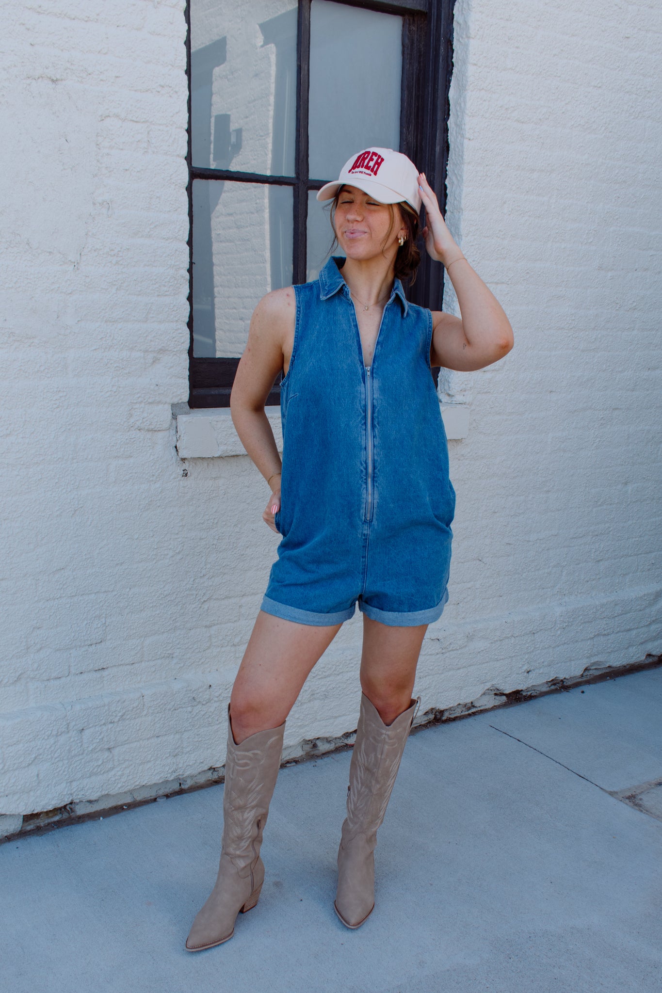 Eloise Denim Romper