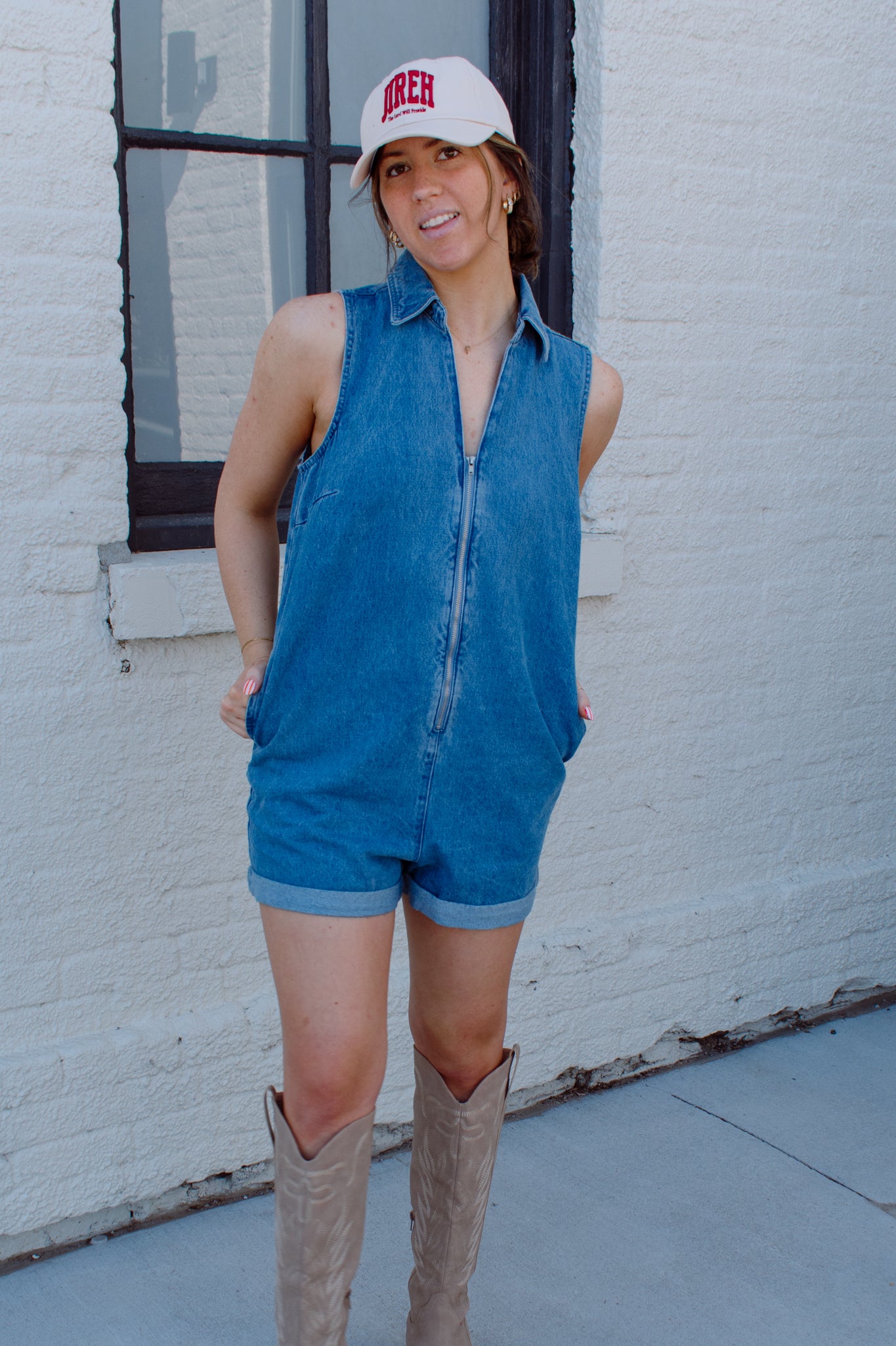 Eloise Denim Romper