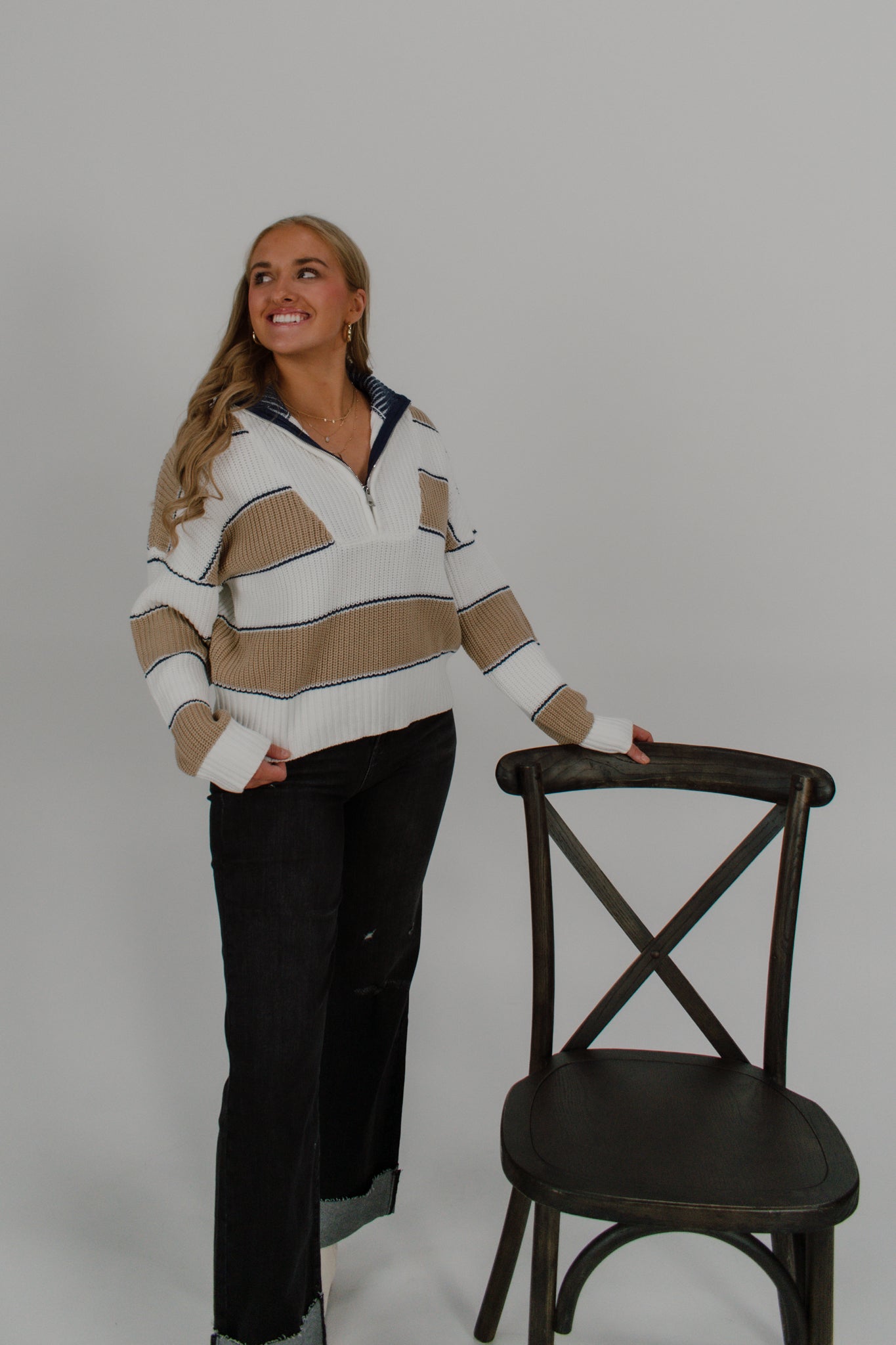 Jessie Quarter Zip Sweater