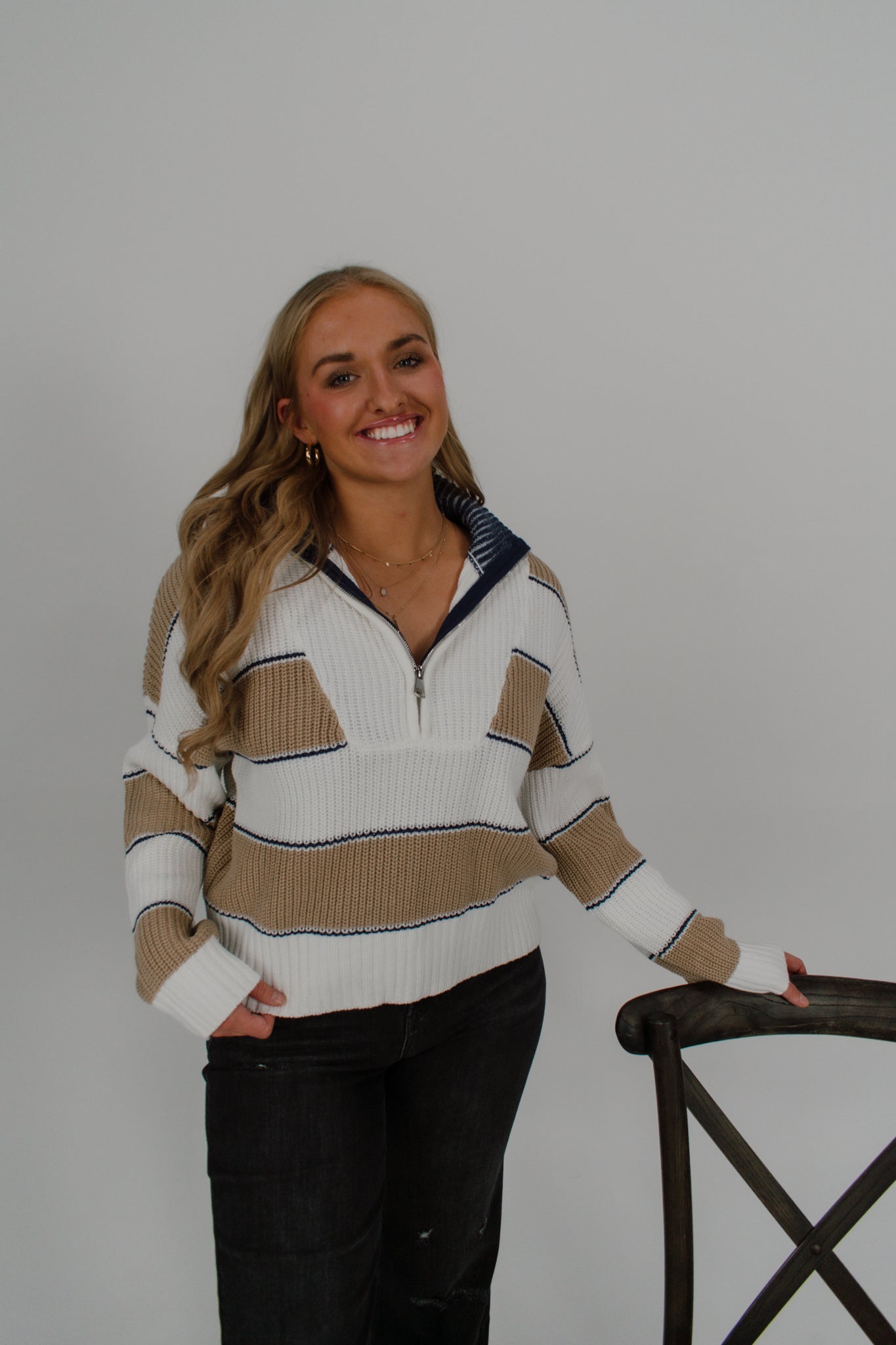Jessie Quarter Zip Sweater