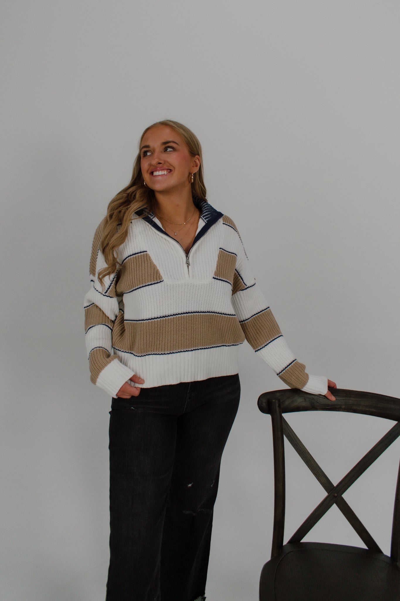 Jessie Quarter Zip Sweater