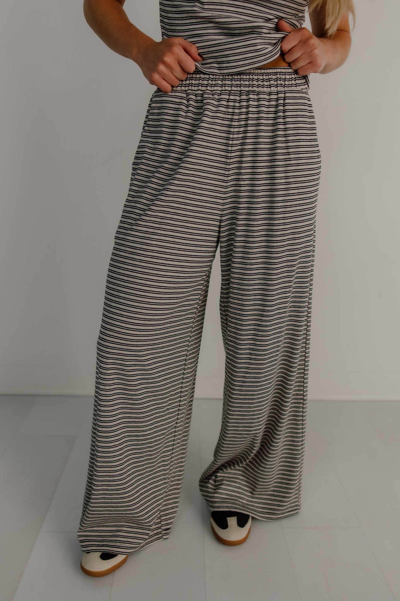 Merlot Striped Pants | Stone