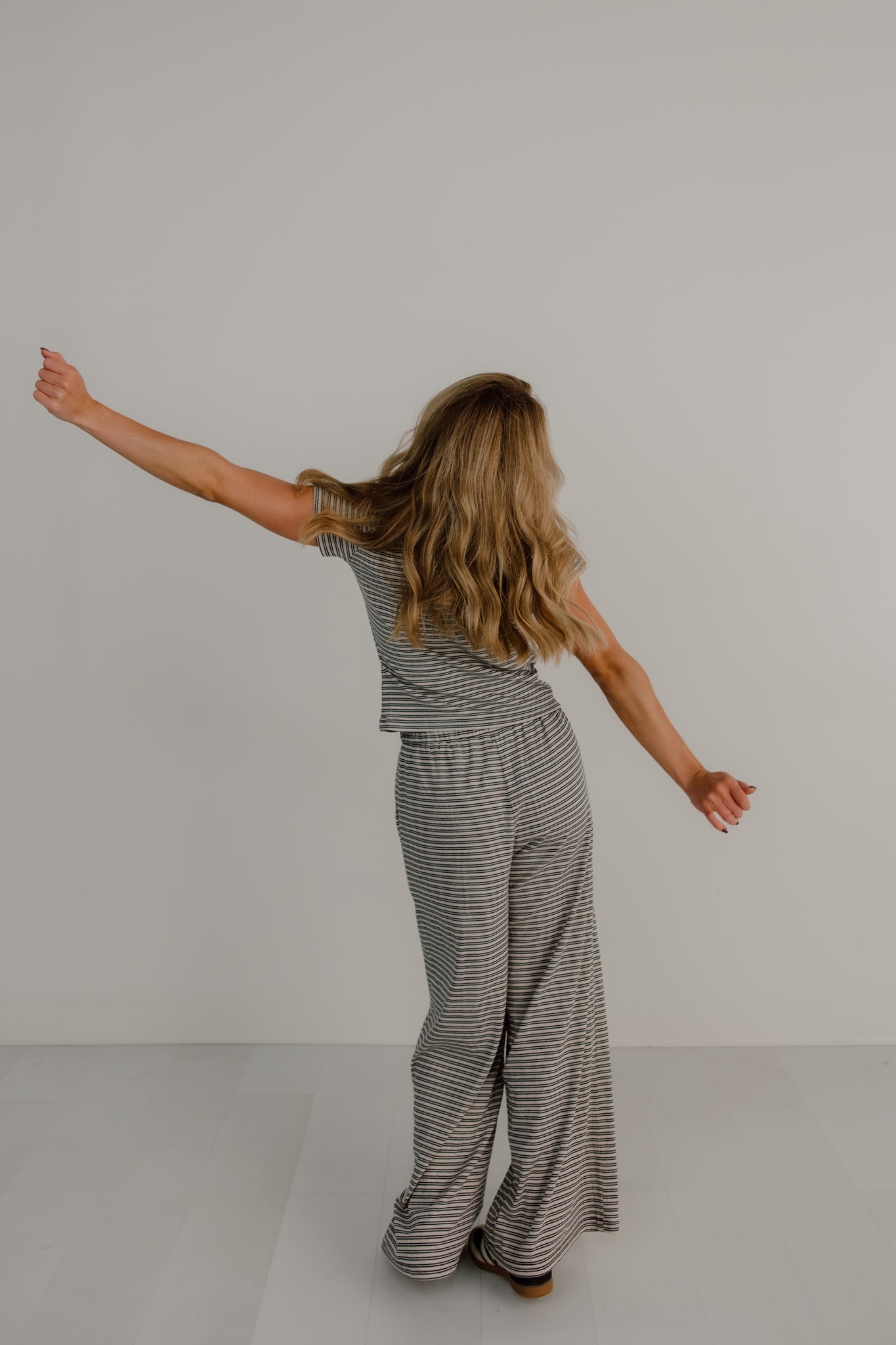 Merlot Striped Pants | Stone