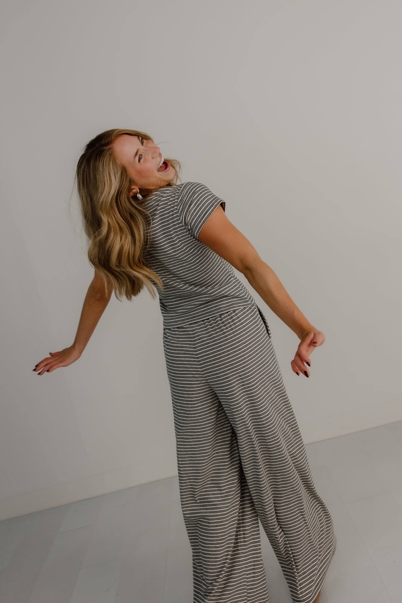Merlot Striped Pants | Stone