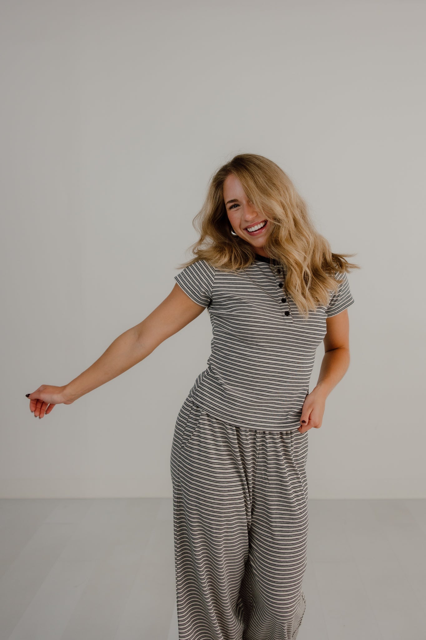 Merlot Striped Pants | Stone