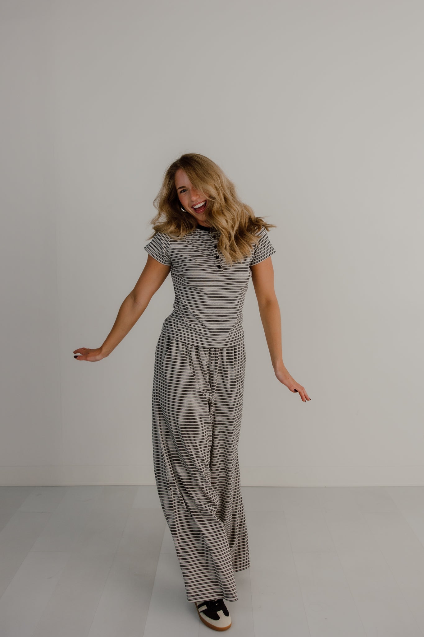 Merlot Striped Pants | Stone