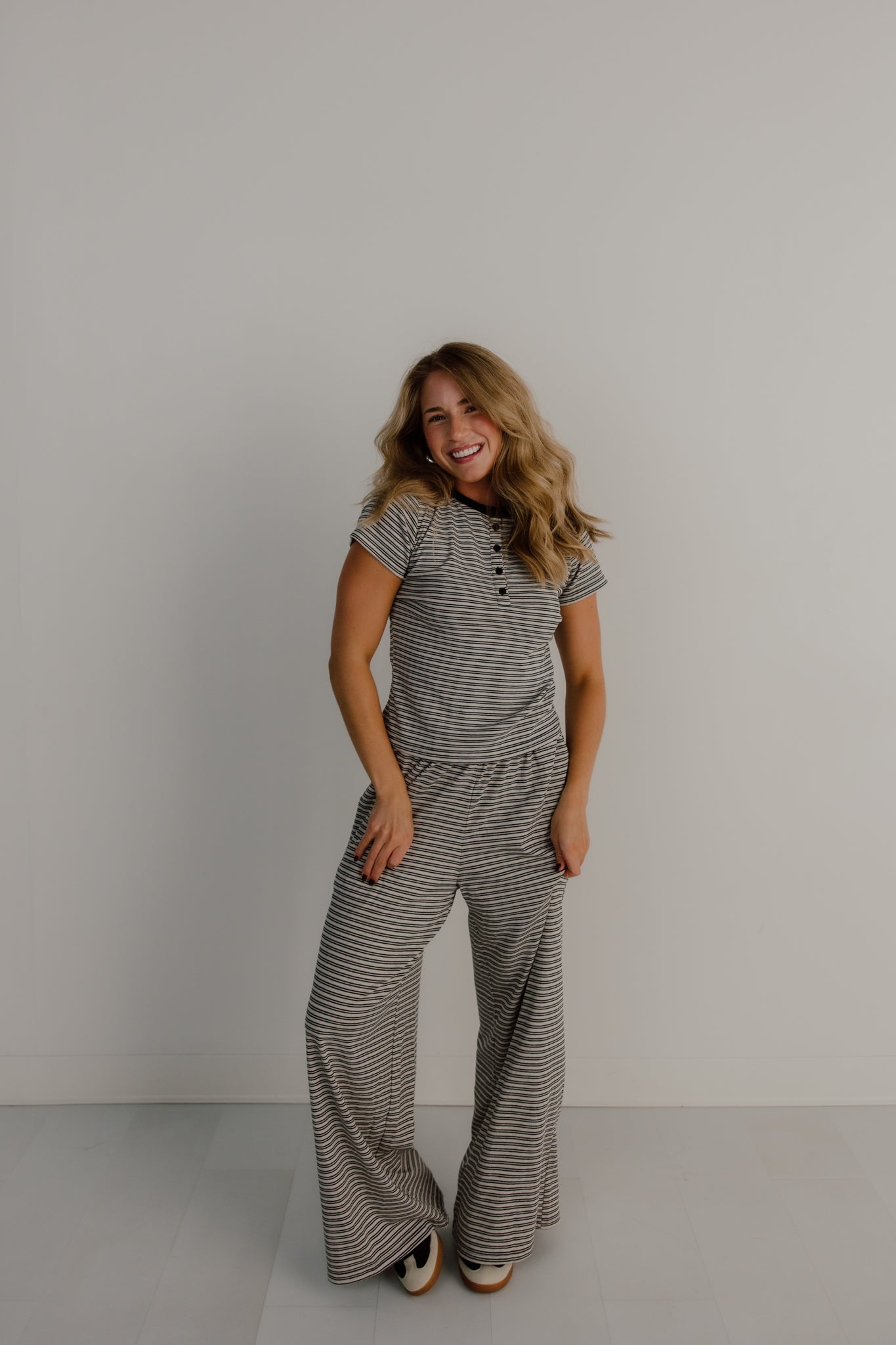 Merlot Striped Pants | Stone