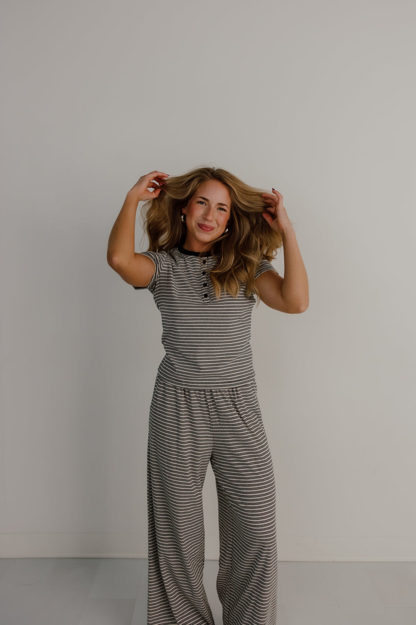 Merlot Striped Pants | Stone