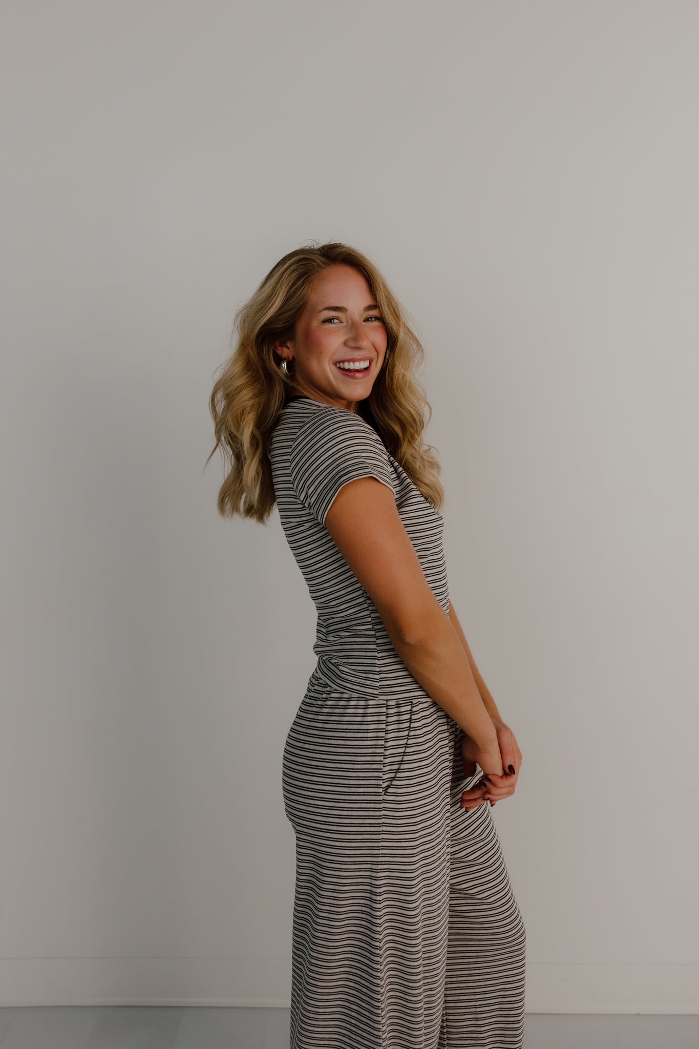 Merlot Striped Pants | Stone