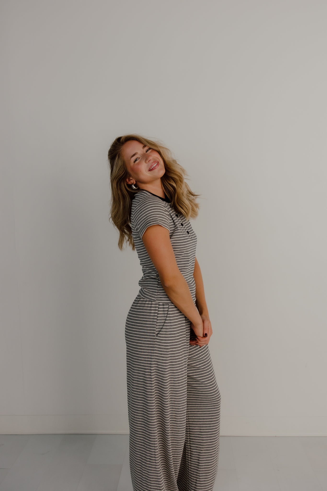 Merlot Striped Pants | Stone