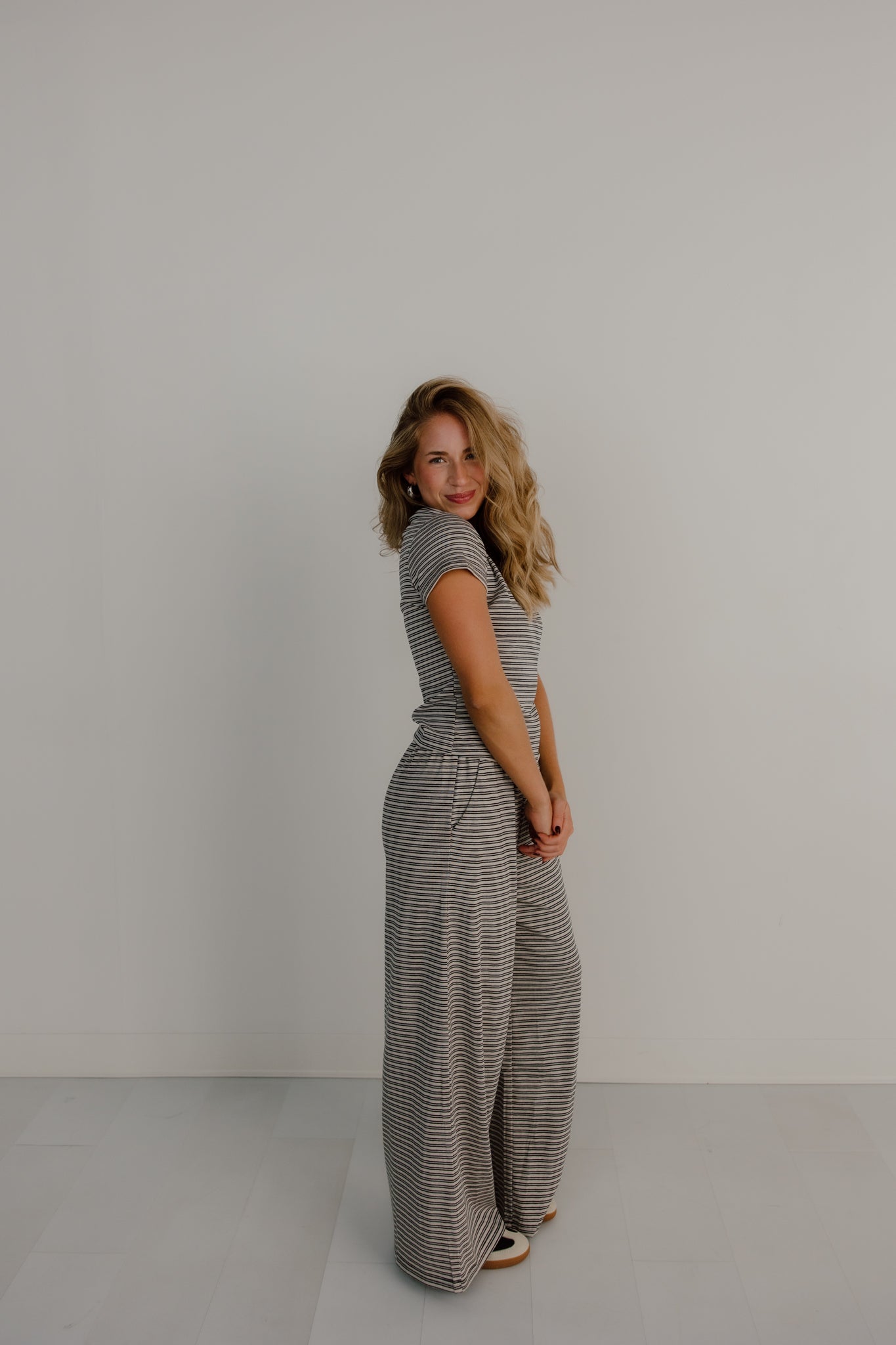 Merlot Striped Pants | Stone