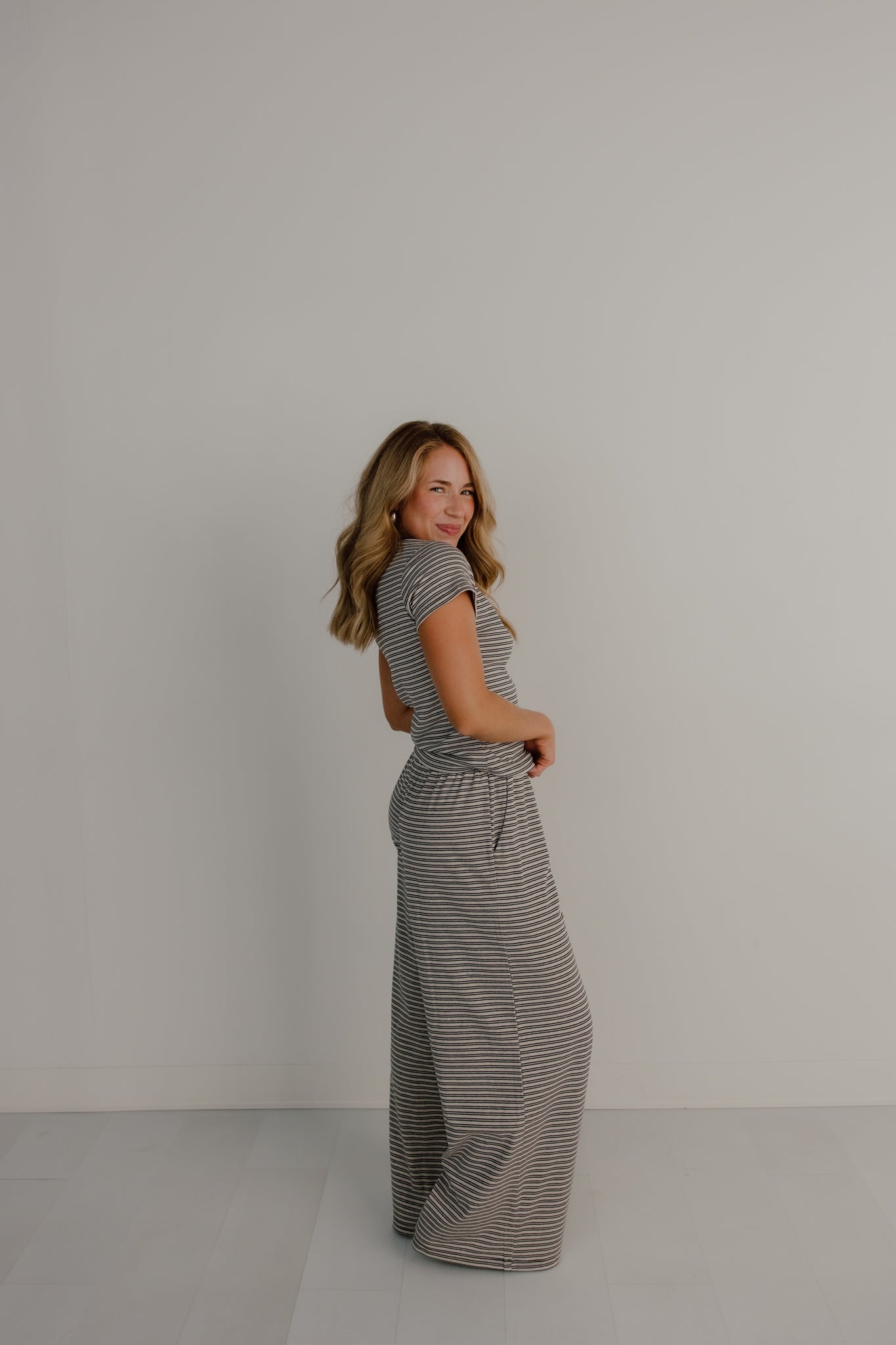 Merlot Striped Pants | Stone