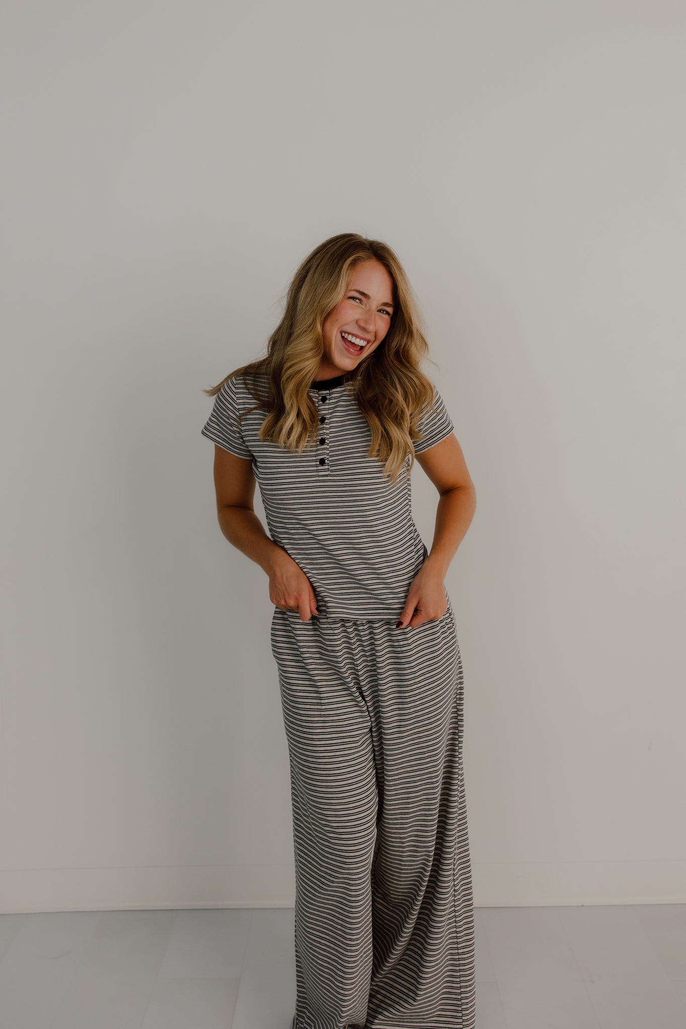 Merlot Striped Pants | Stone