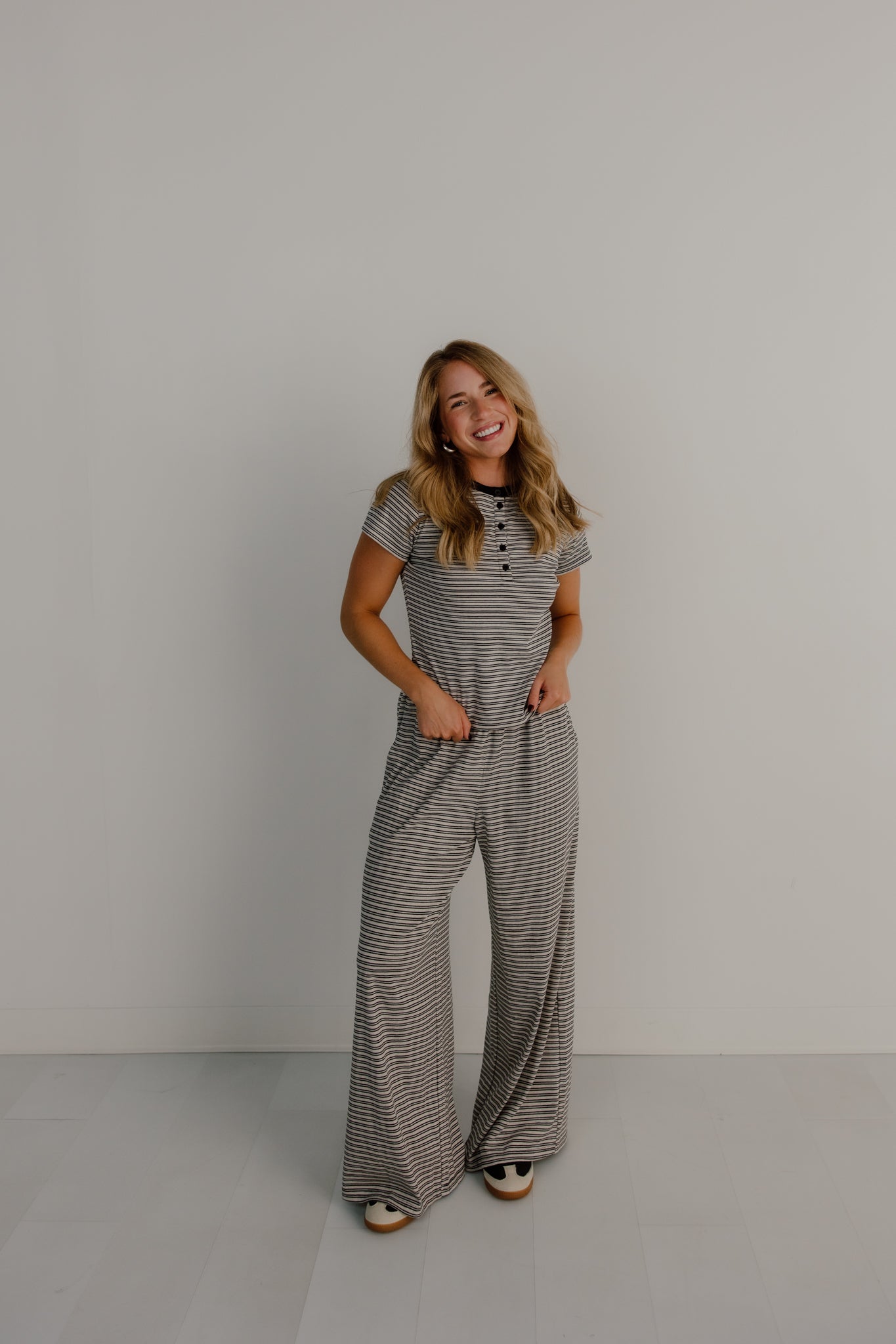 Merlot Striped Pants | Stone