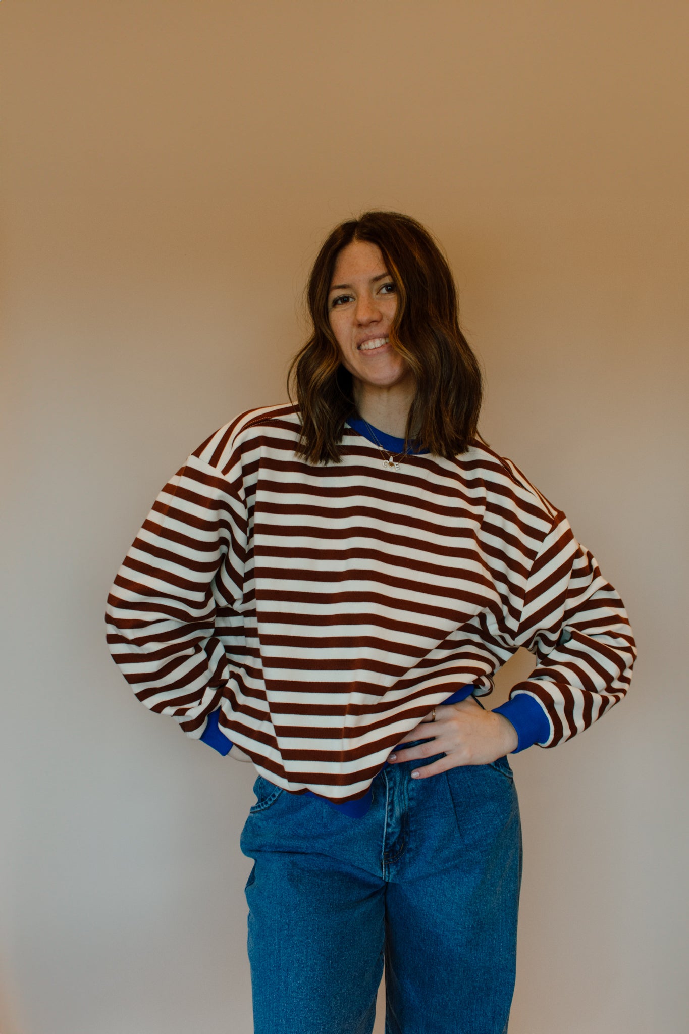 Brenna Striped Crew