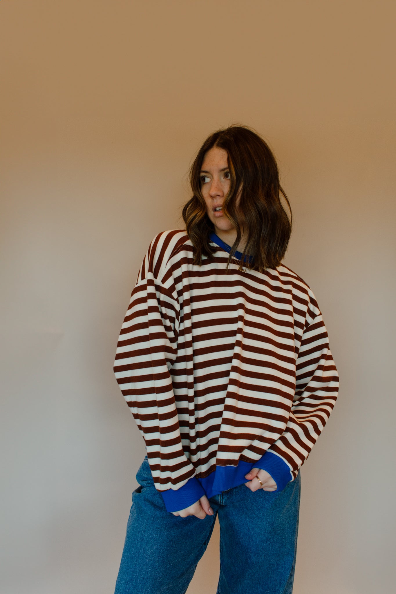 Brenna Striped Crew