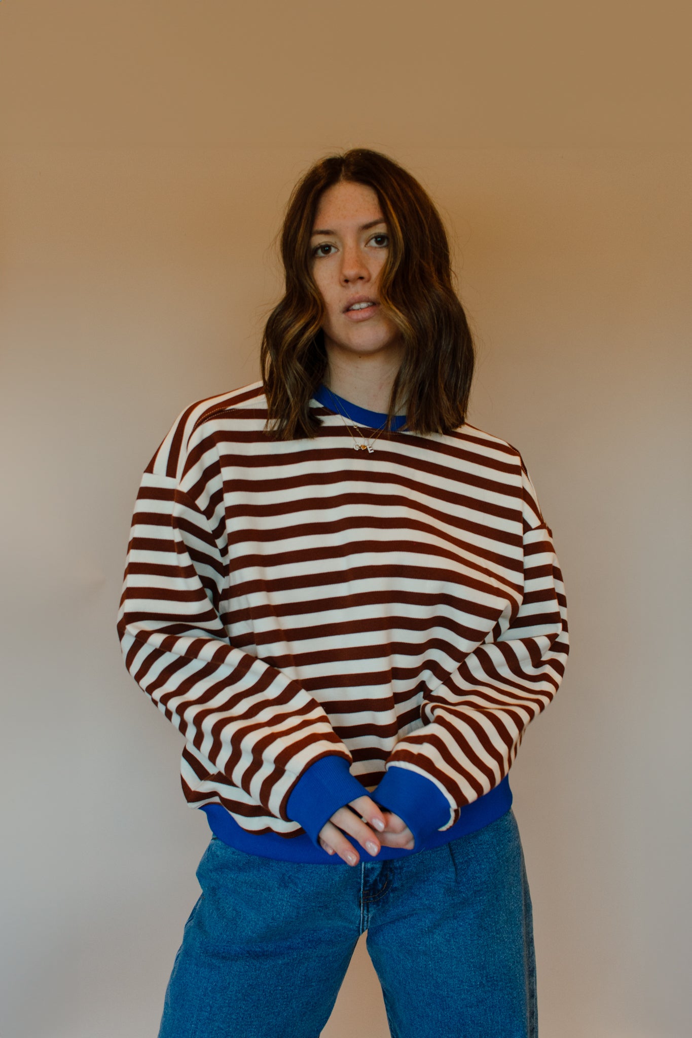 Brenna Striped Crew