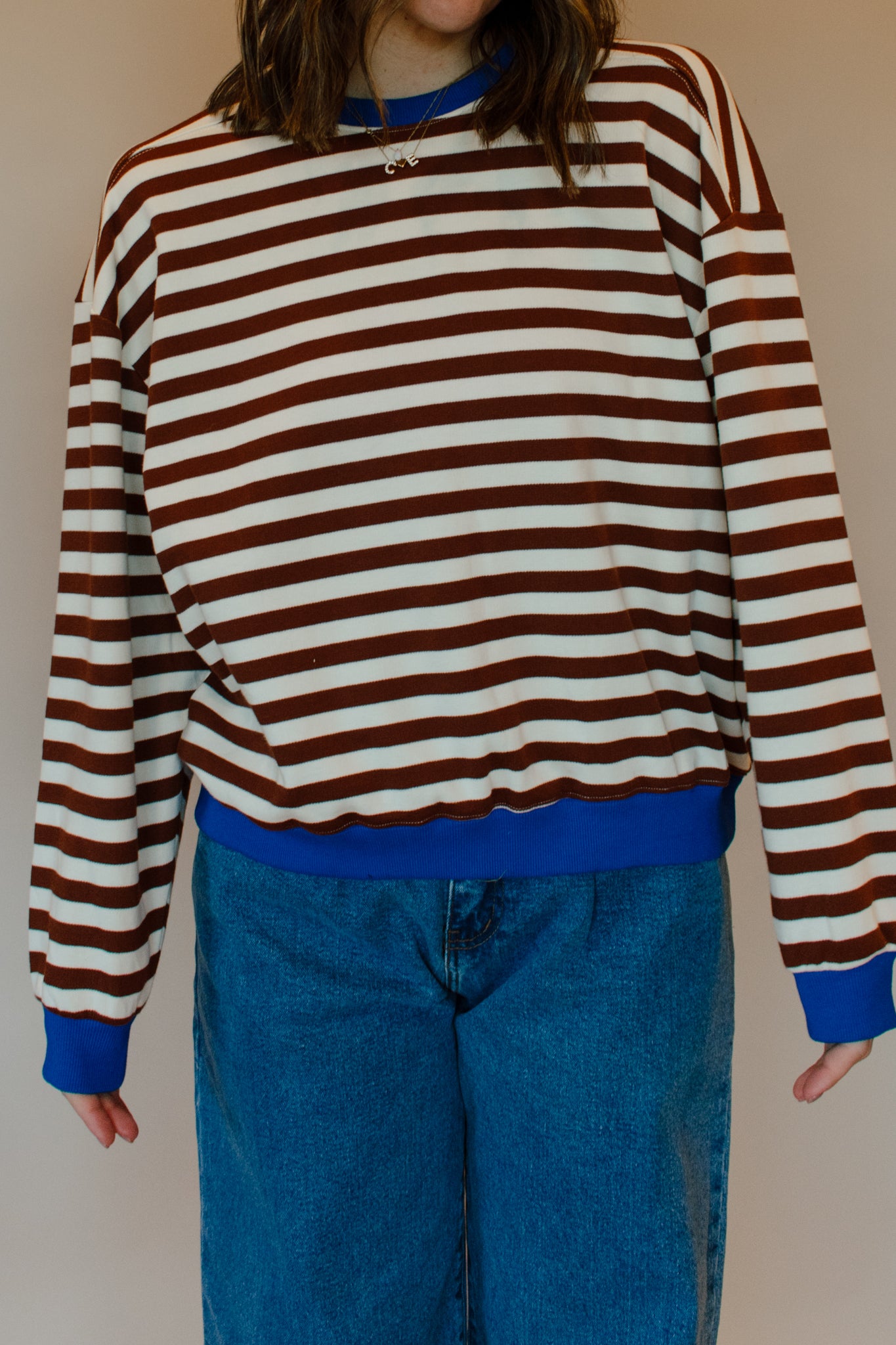 Brenna Striped Crew